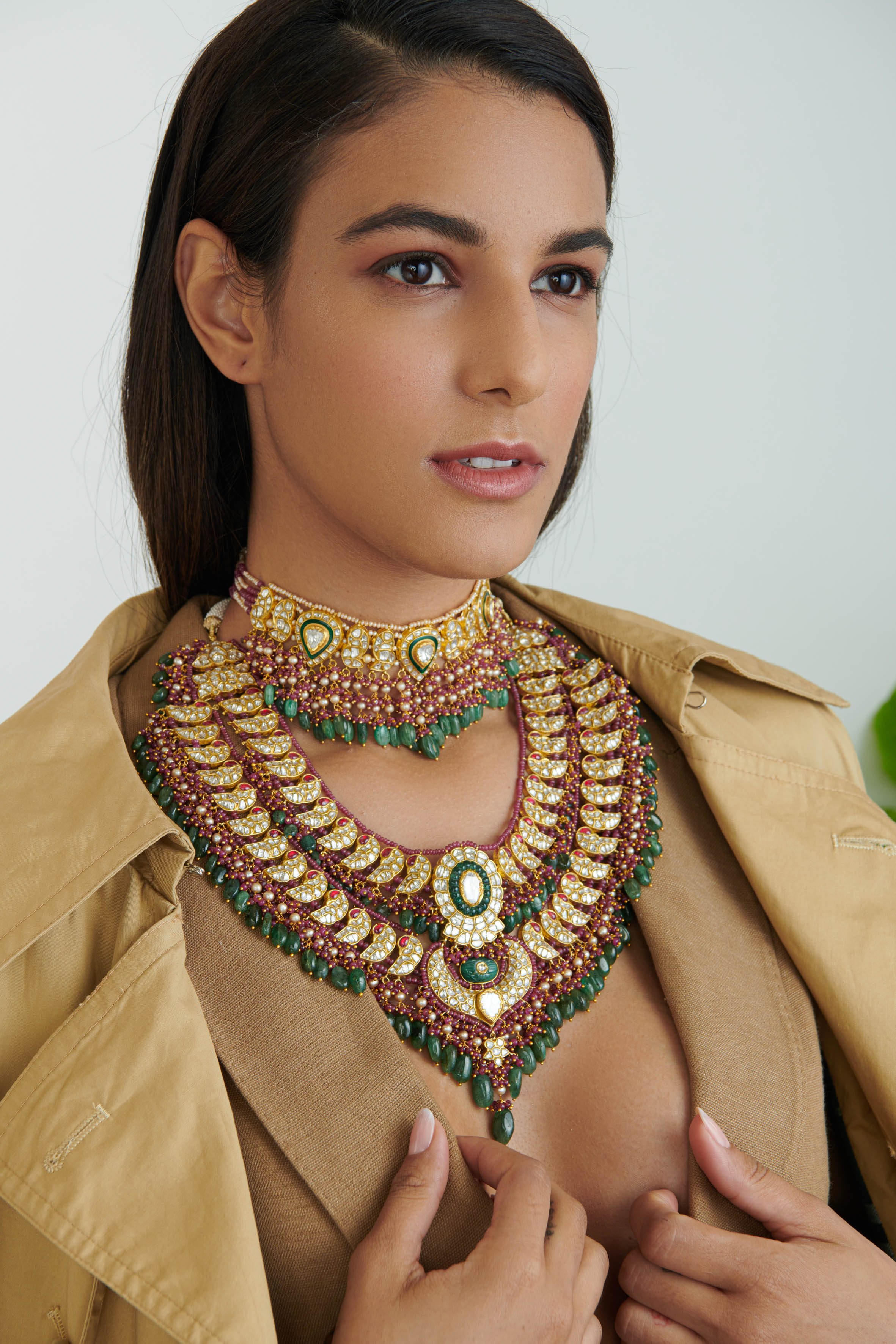 Hypatia Polki Long Necklace