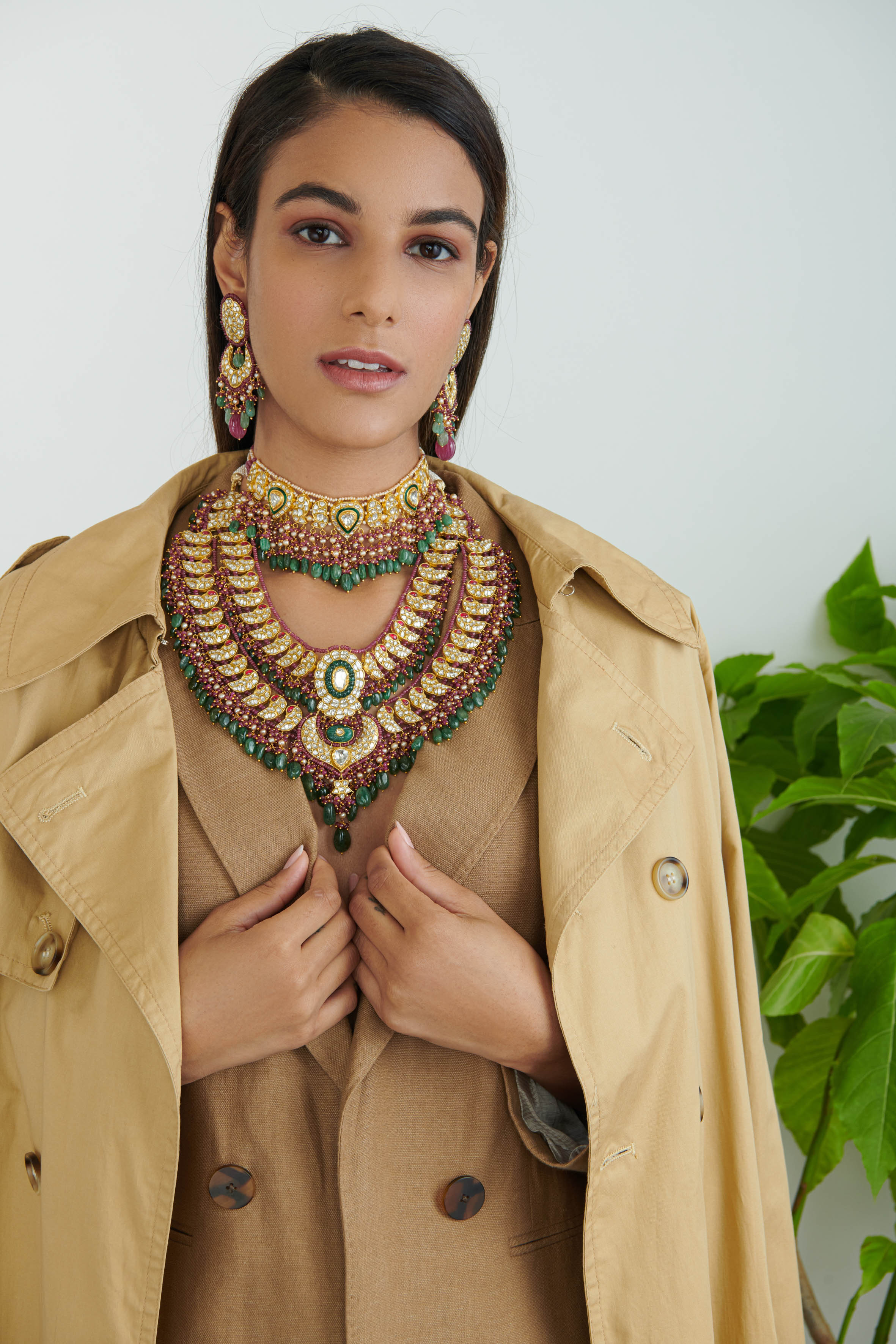 Hypatia Polki Long Necklace