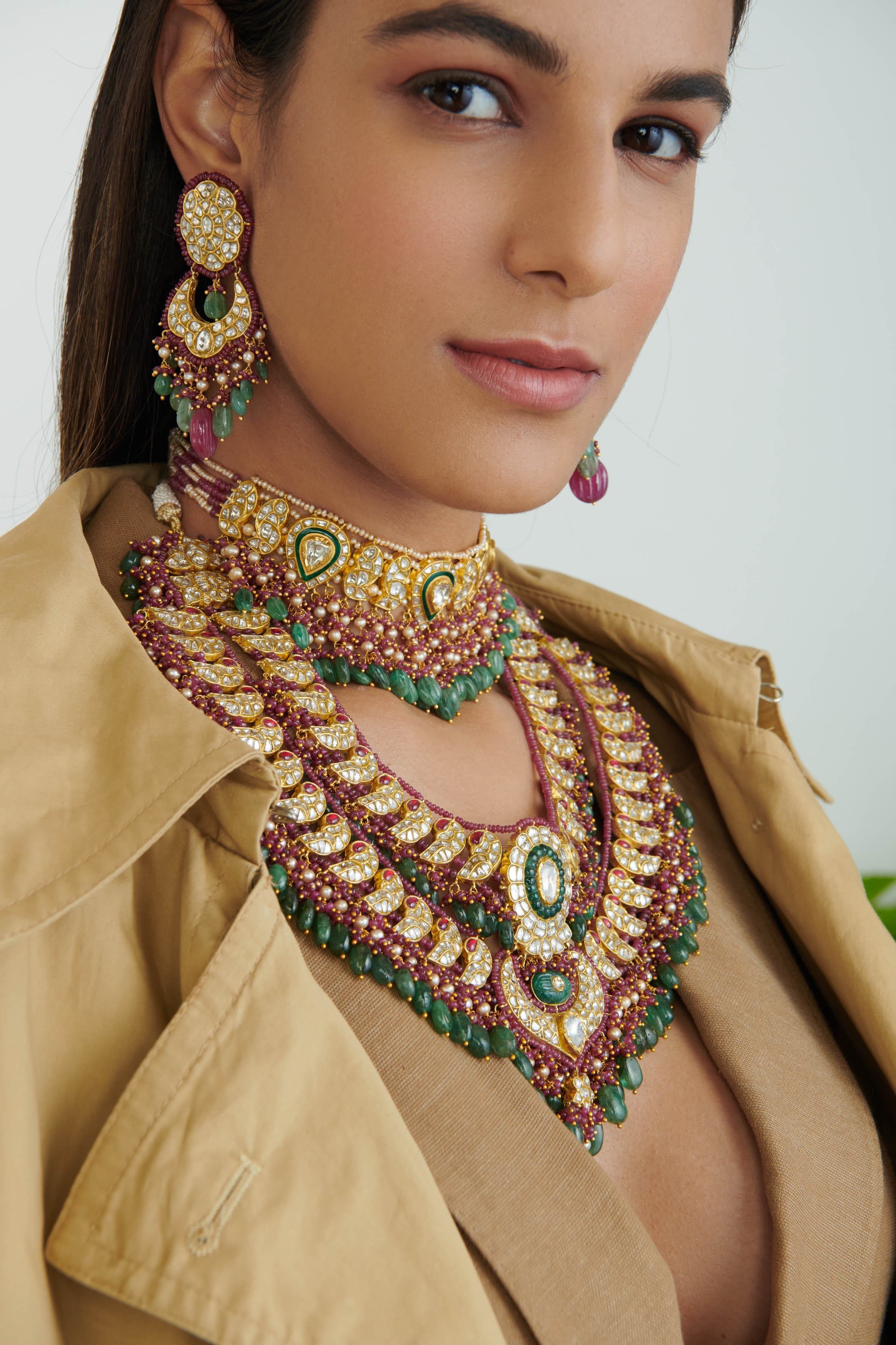 Hypatia Polki Long Necklace