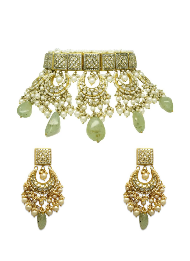 Tiffani Choker and Tafida Chandbalis Polki Set