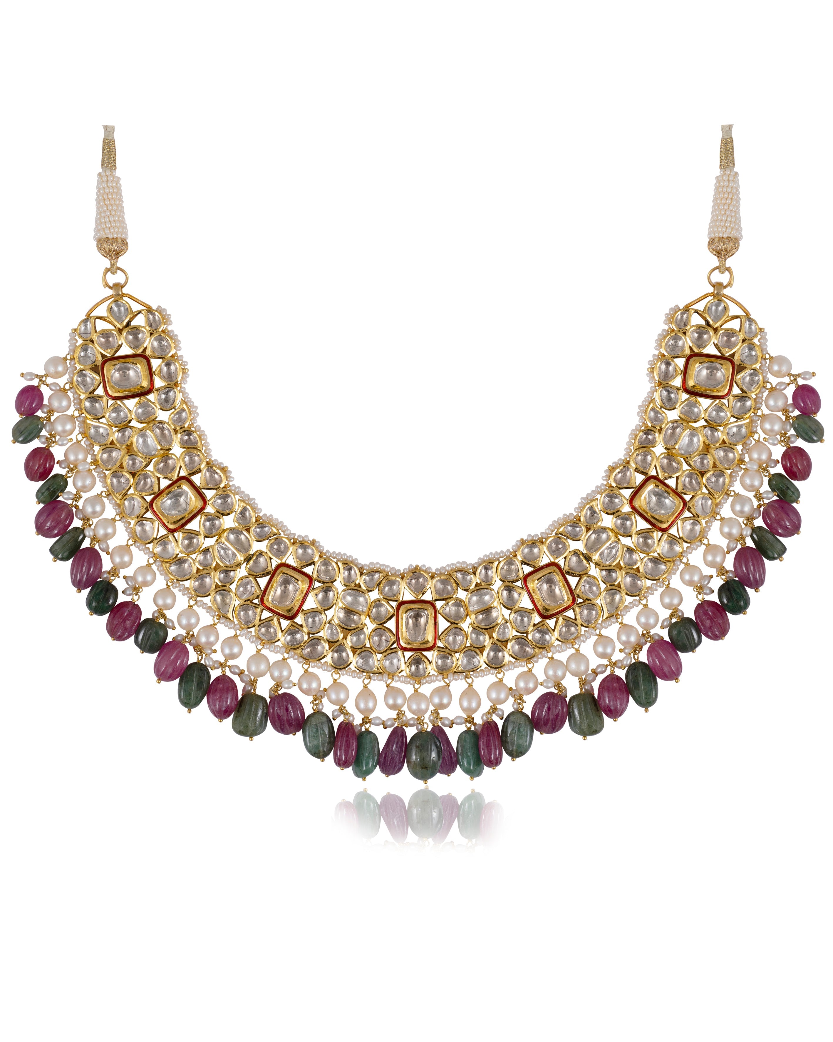 Madhiya Jadau Polki Necklace