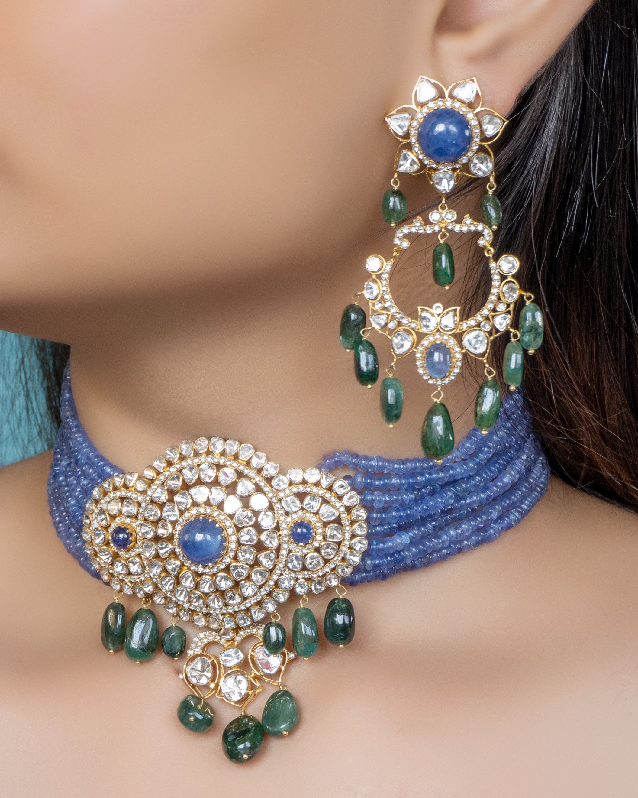 Trishka Polki Bead Choker