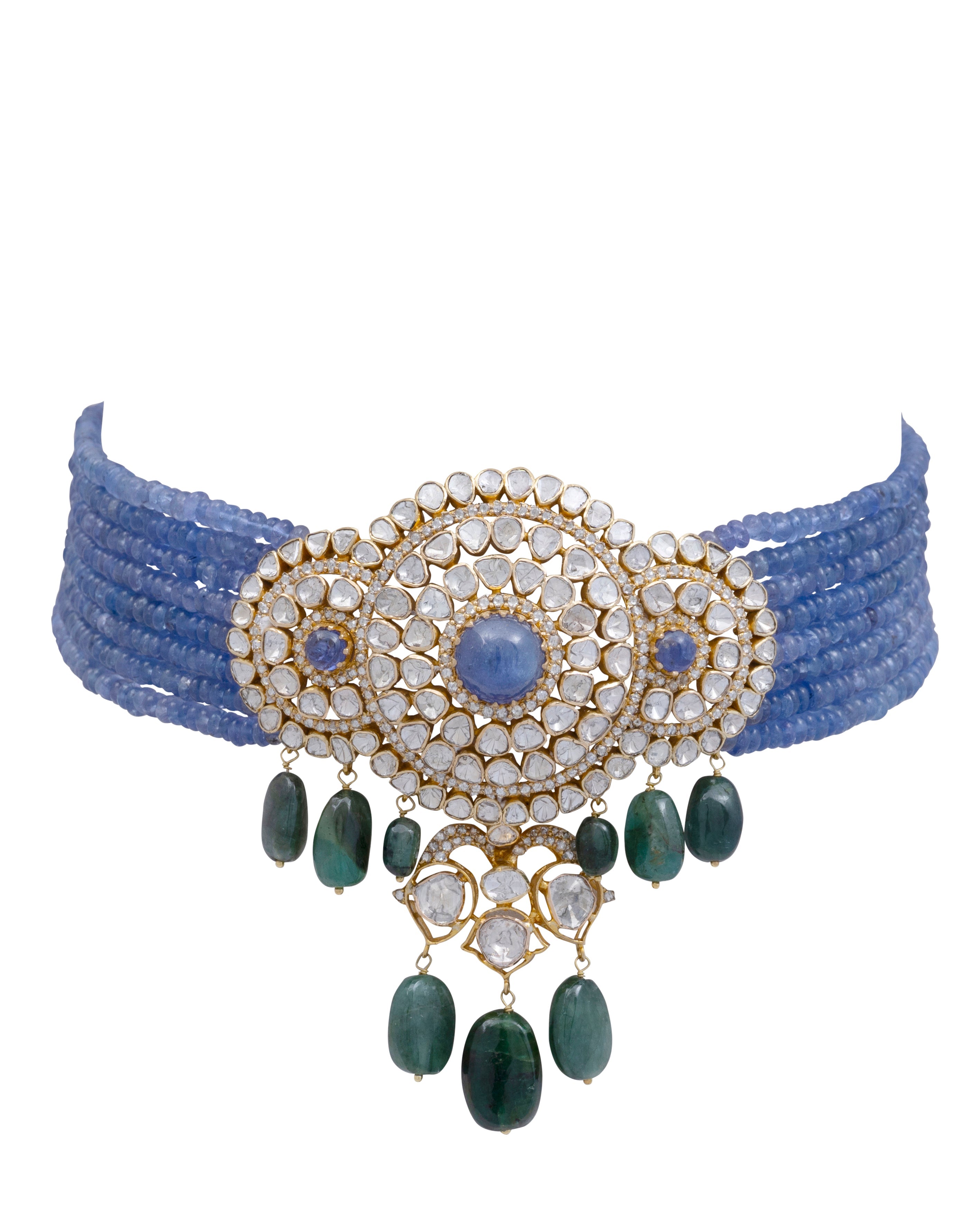 Trishka Polki Bead Choker