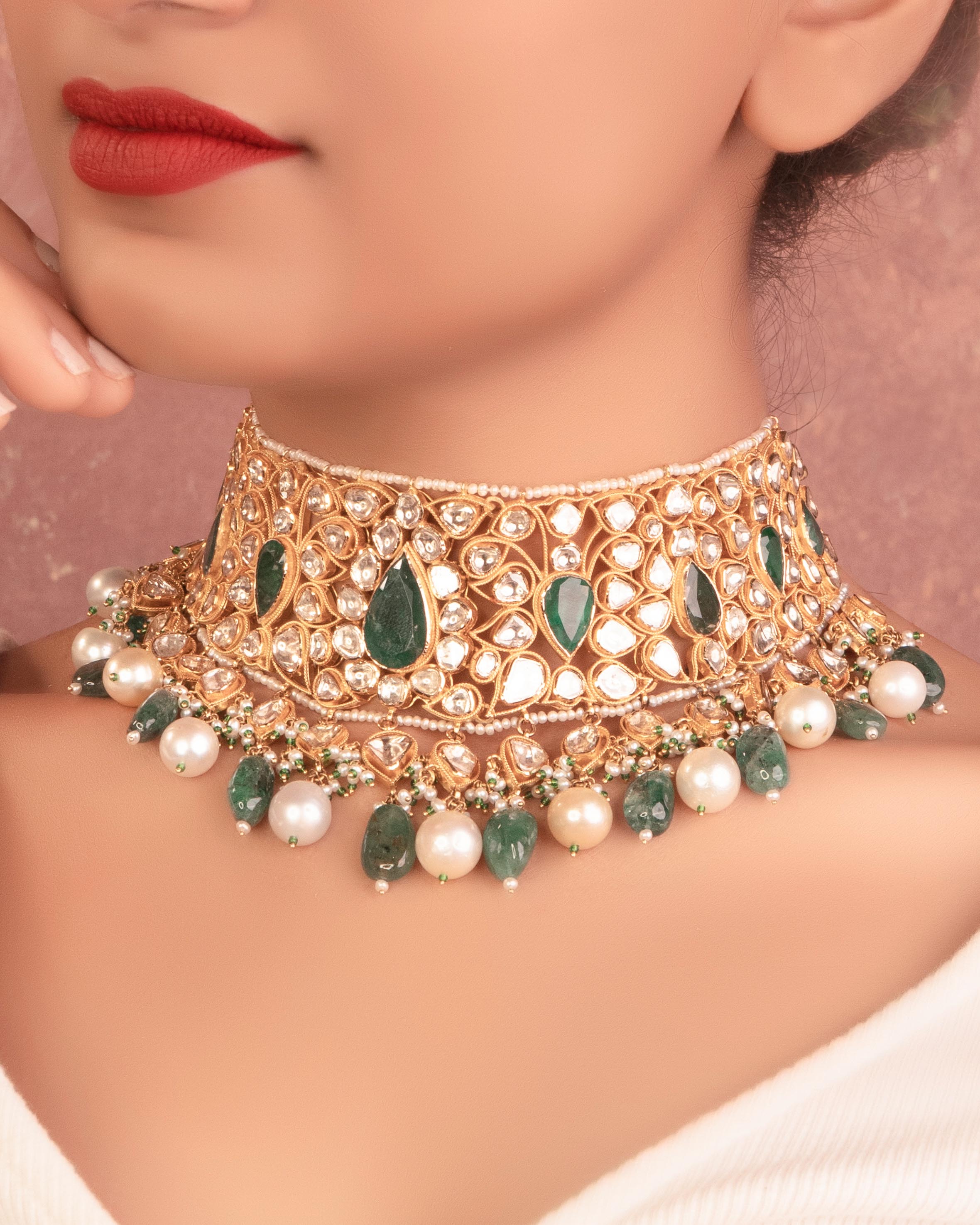 Anujha Polki Necklace - NO ORDERS