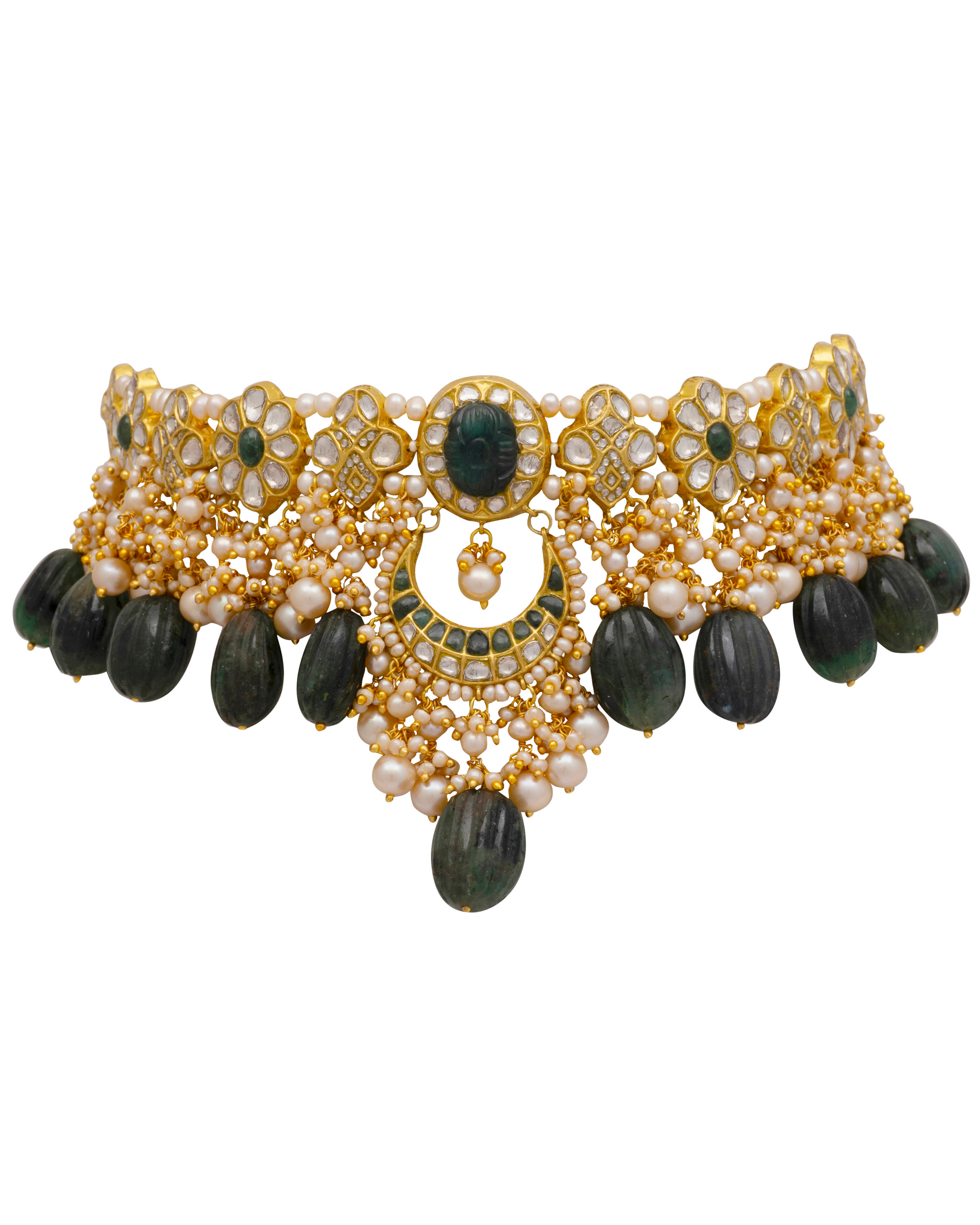 Mehek Choker and Zeenat Chandbalis Polki Set