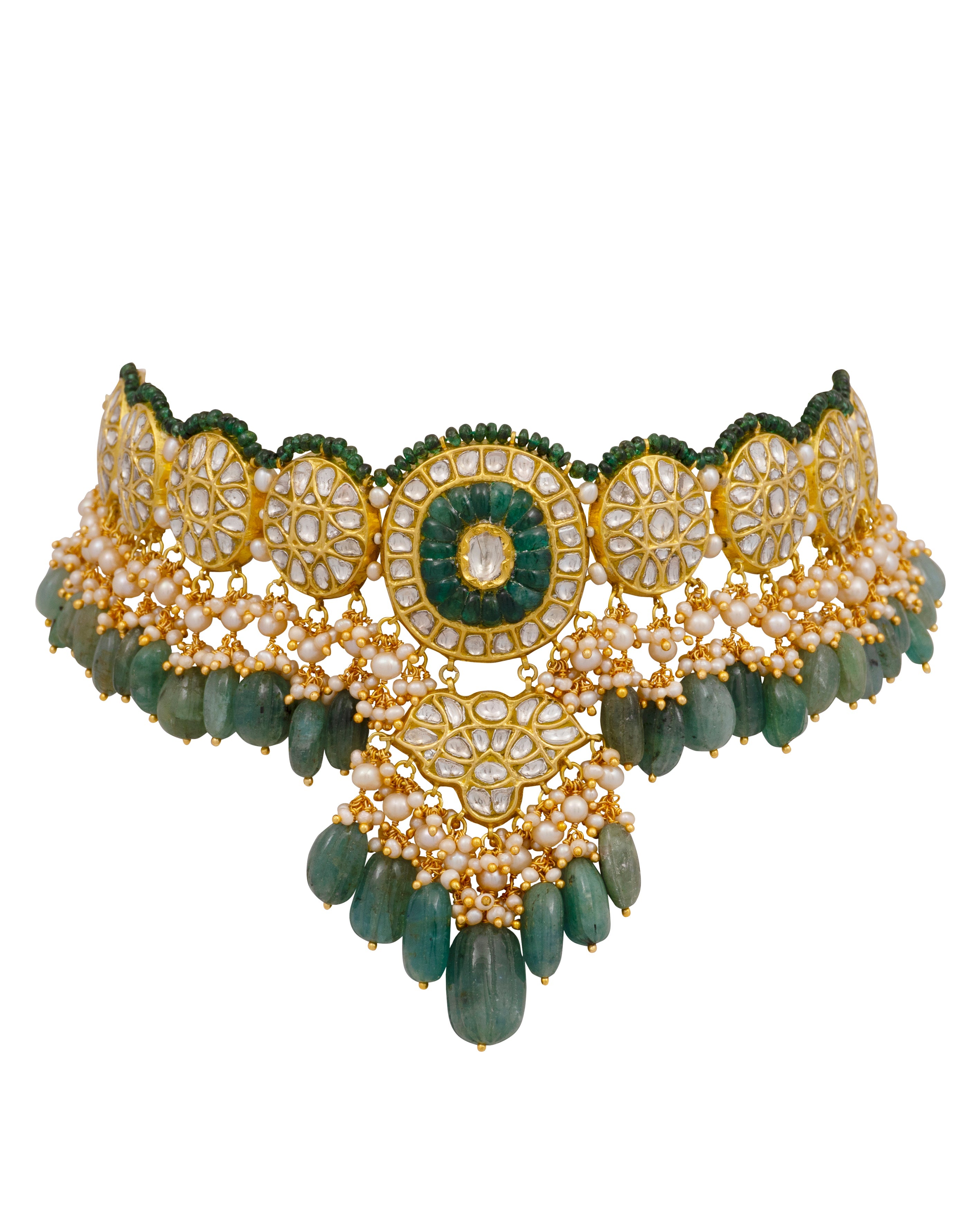 Riya Choker and Sufi Earrings Polki Set