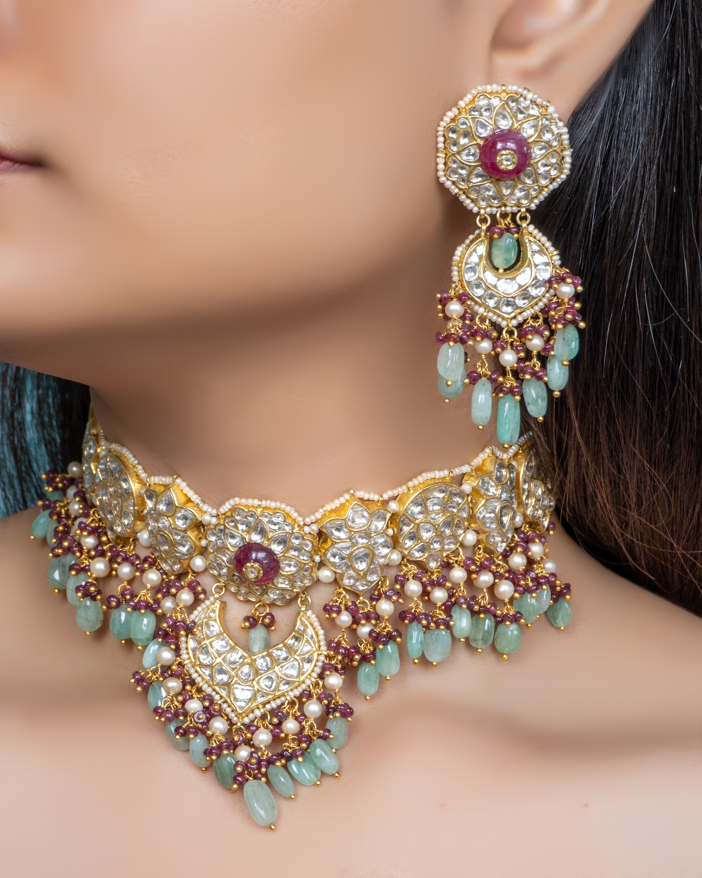 Kalpeshi Choker and Ruchika Chandbalis Polki Set