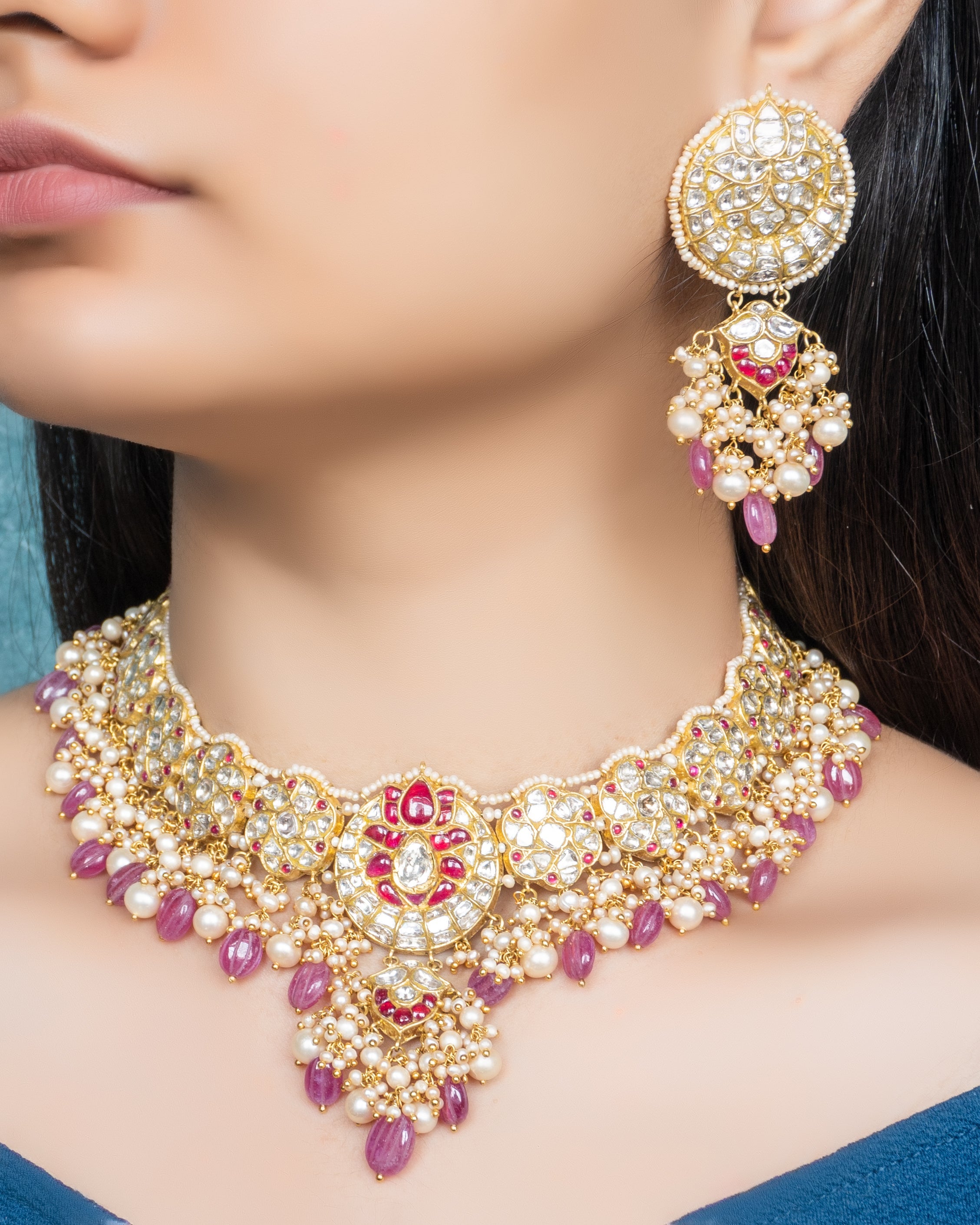 Sitri Polki Long Earrings