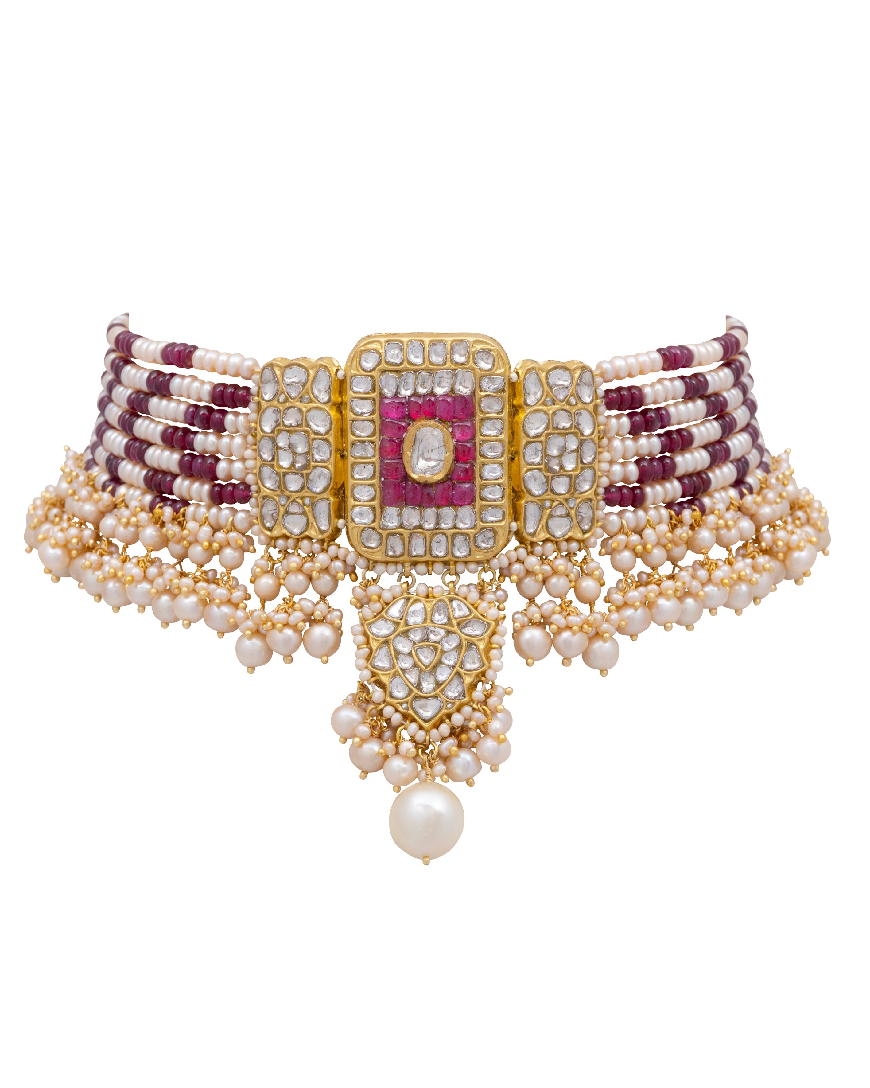 Shamin Polki Bead Choker