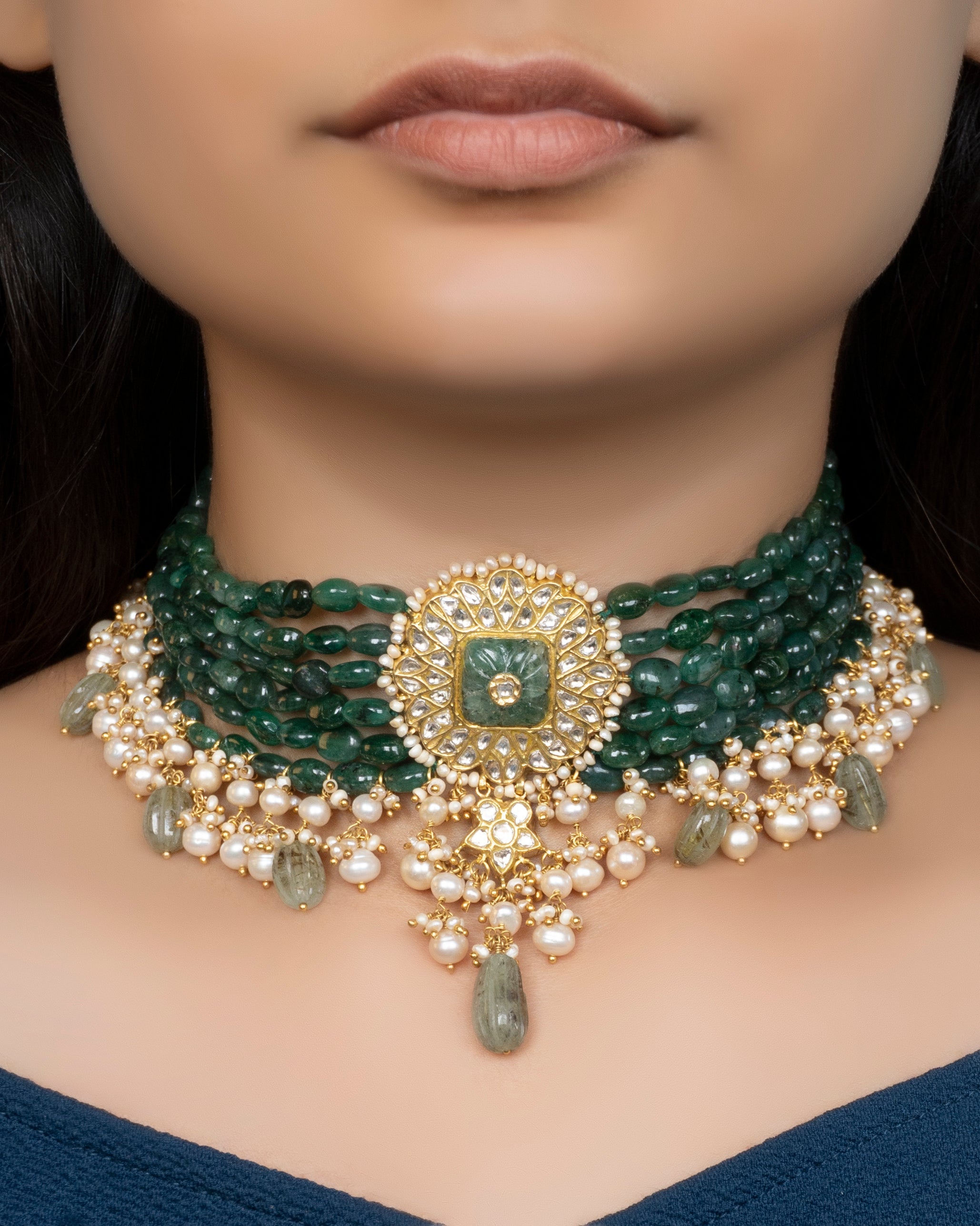 Sangeeta Polki Bead Choker