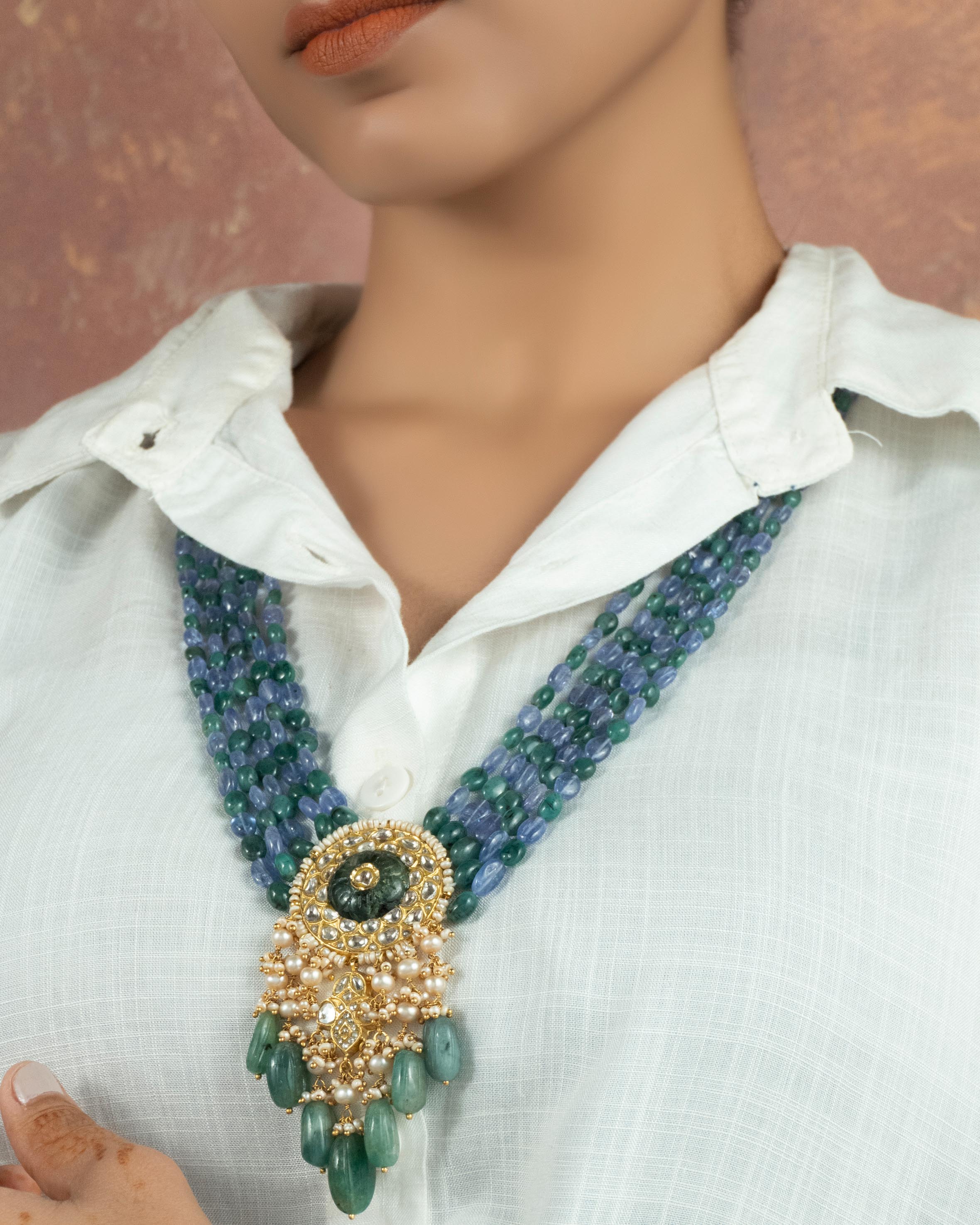 Oaklynn Polki Bead Pendant