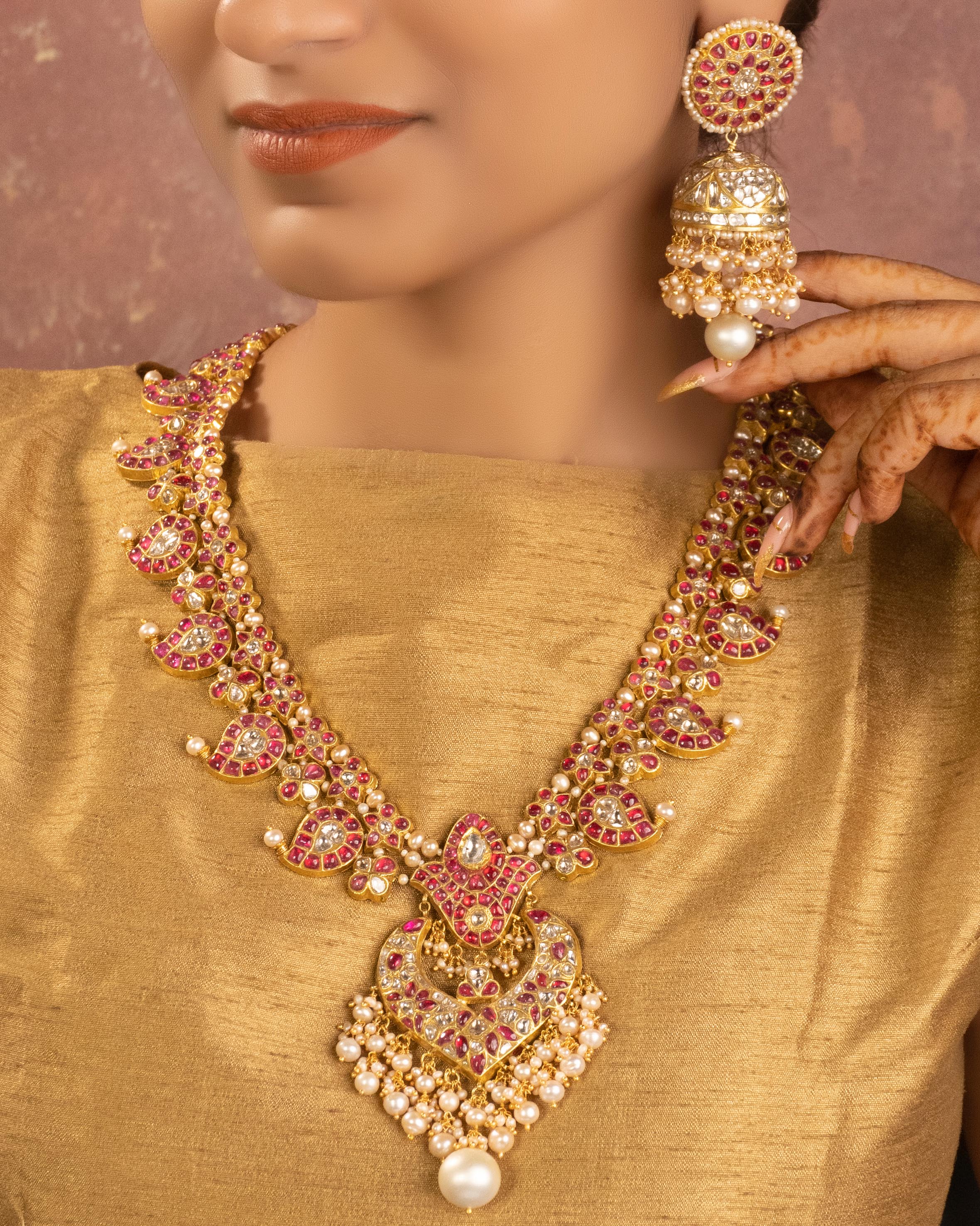 Tryia Polki Long Necklace