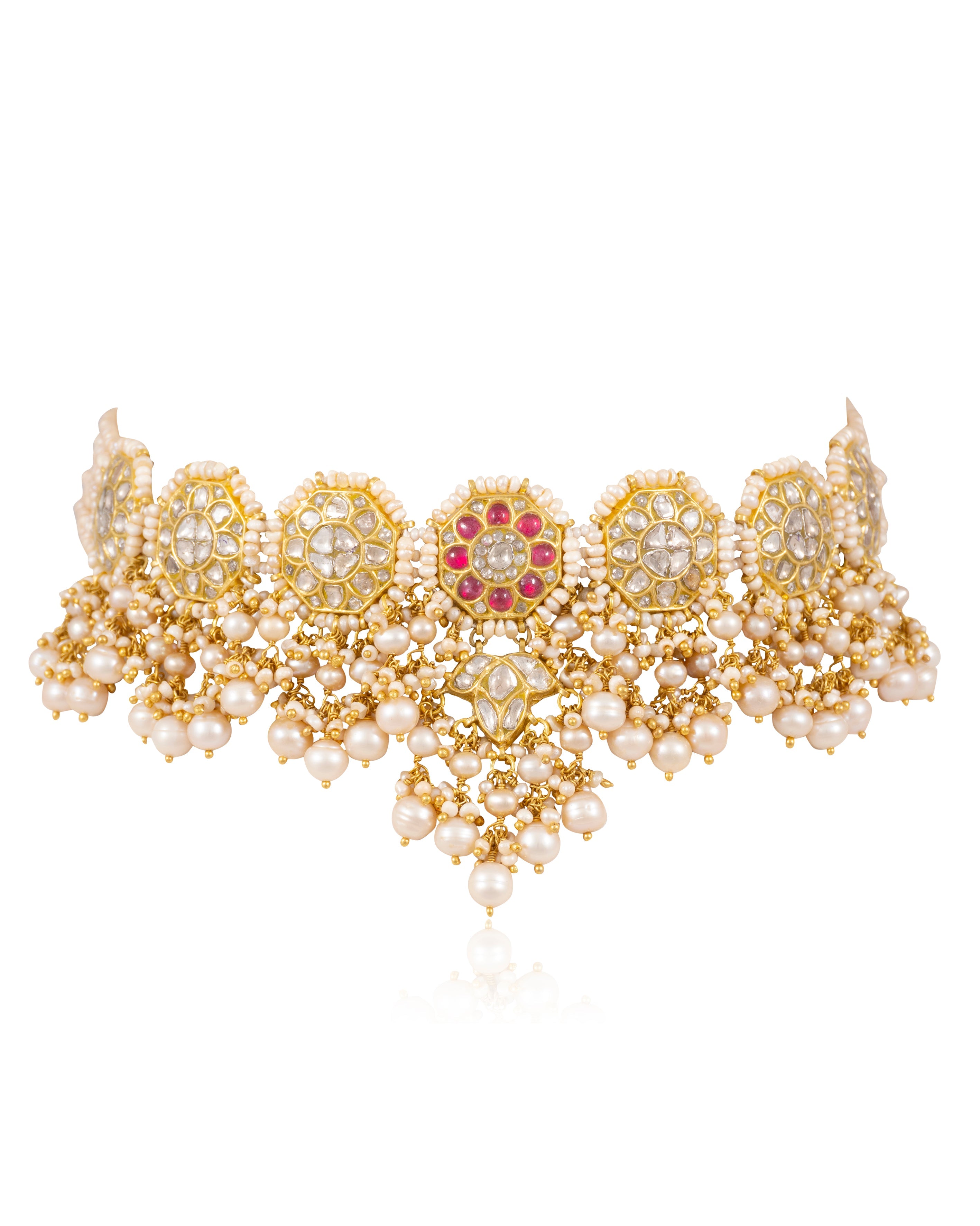 Shivani Choker And Kiana Tops Polki Set