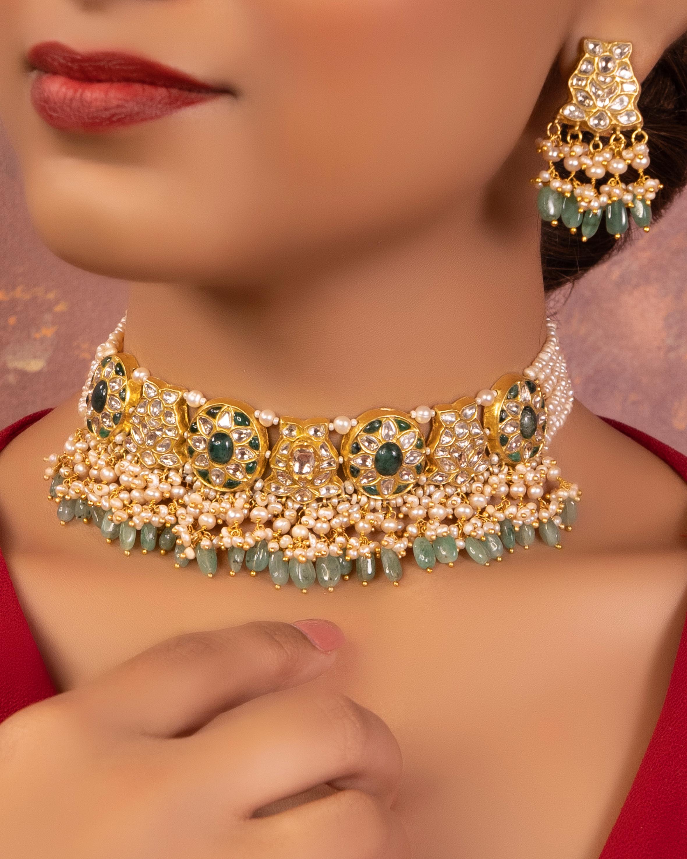 Palak Polki Choker