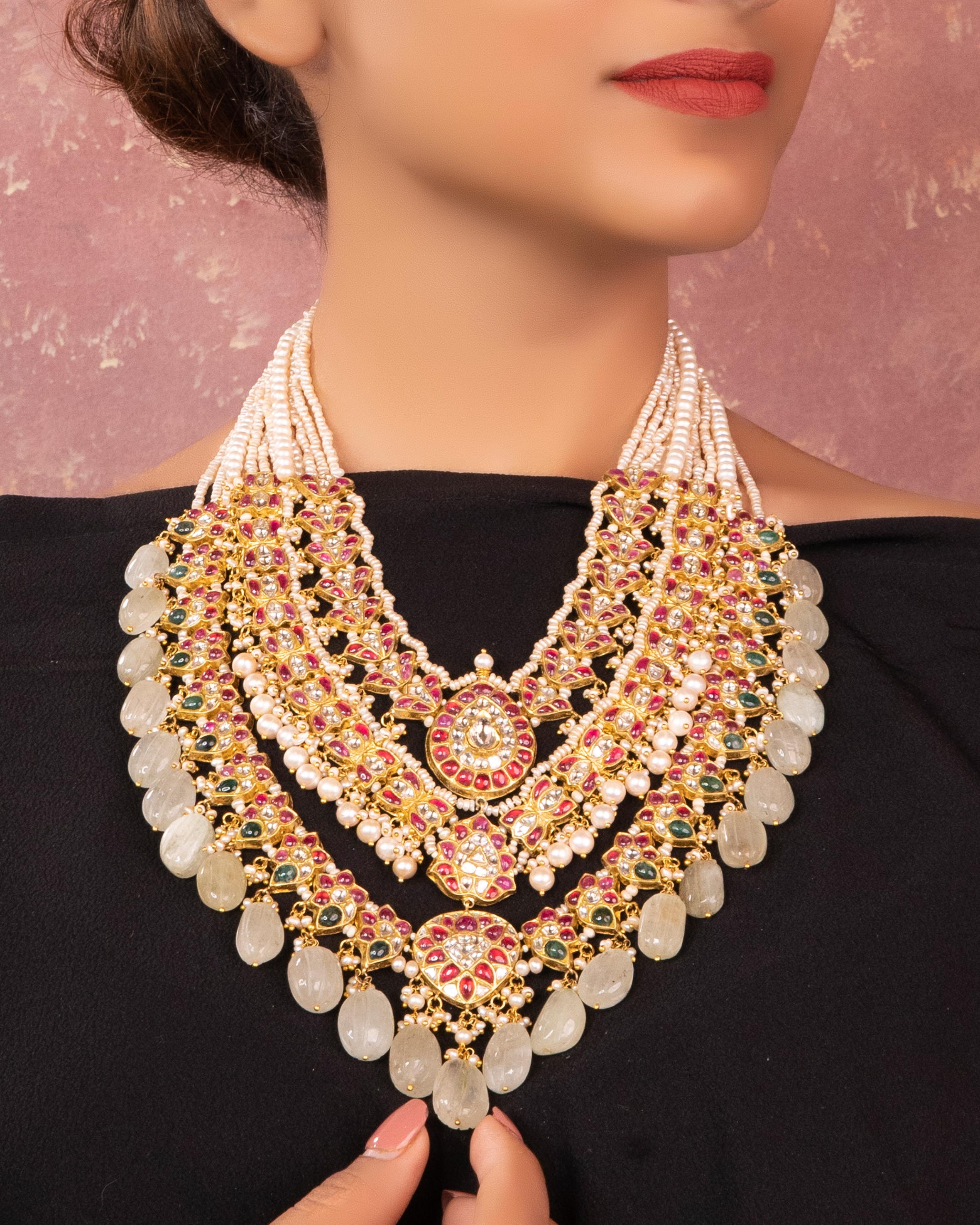 Gwen Polki Long Necklace