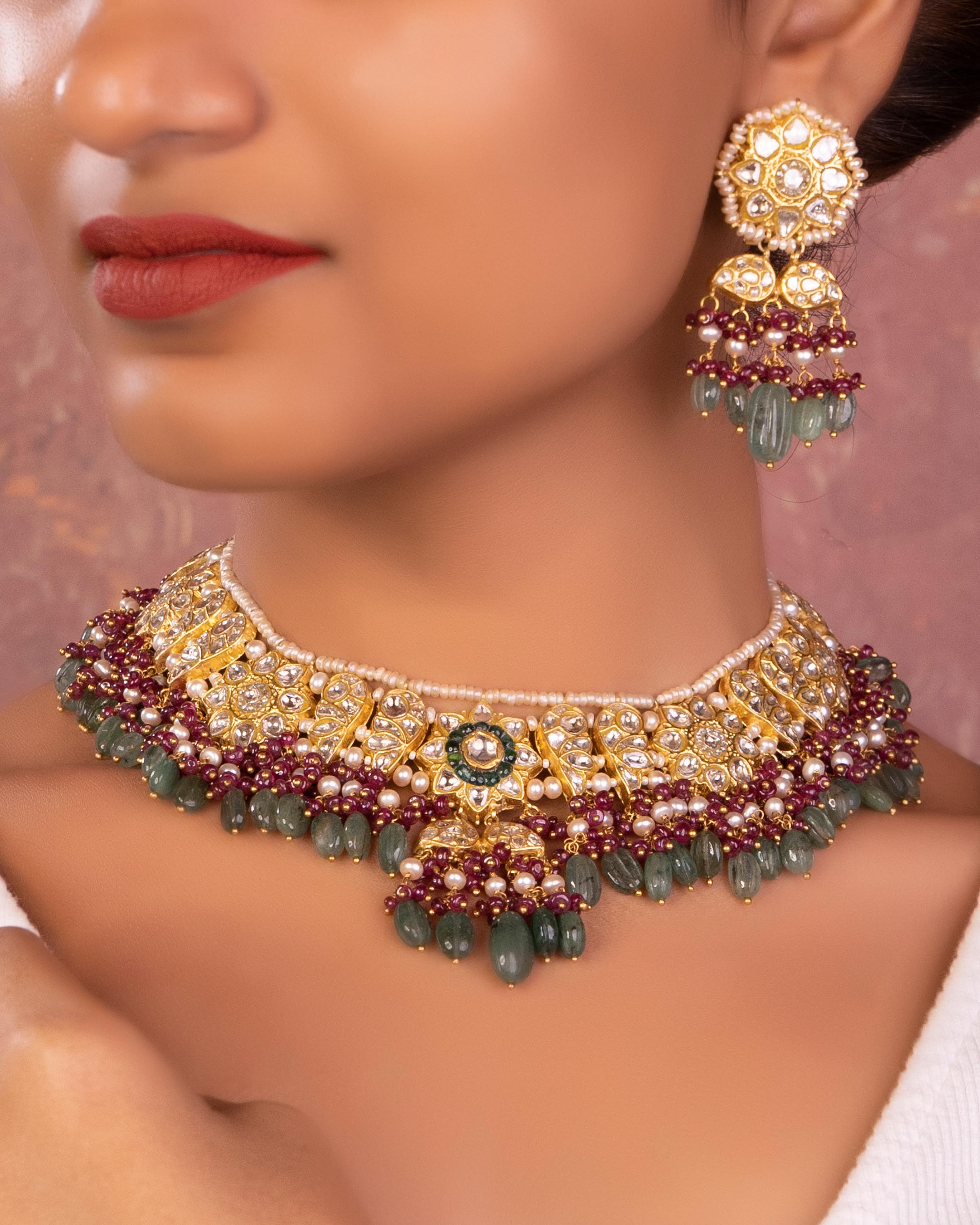 Nadia Polki Long Earrings