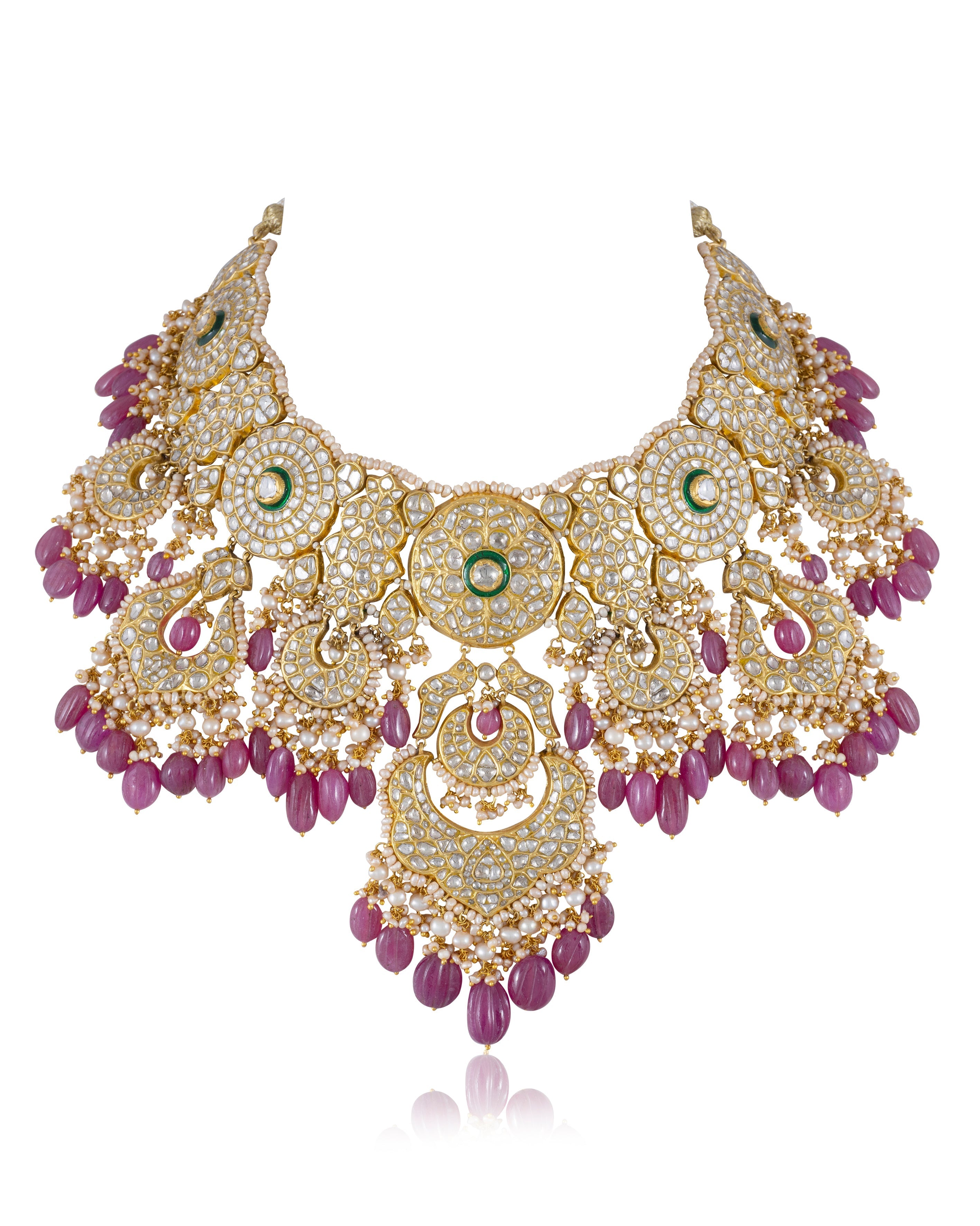 Srishti Necklace And Olisah Chandbalis Polki Set