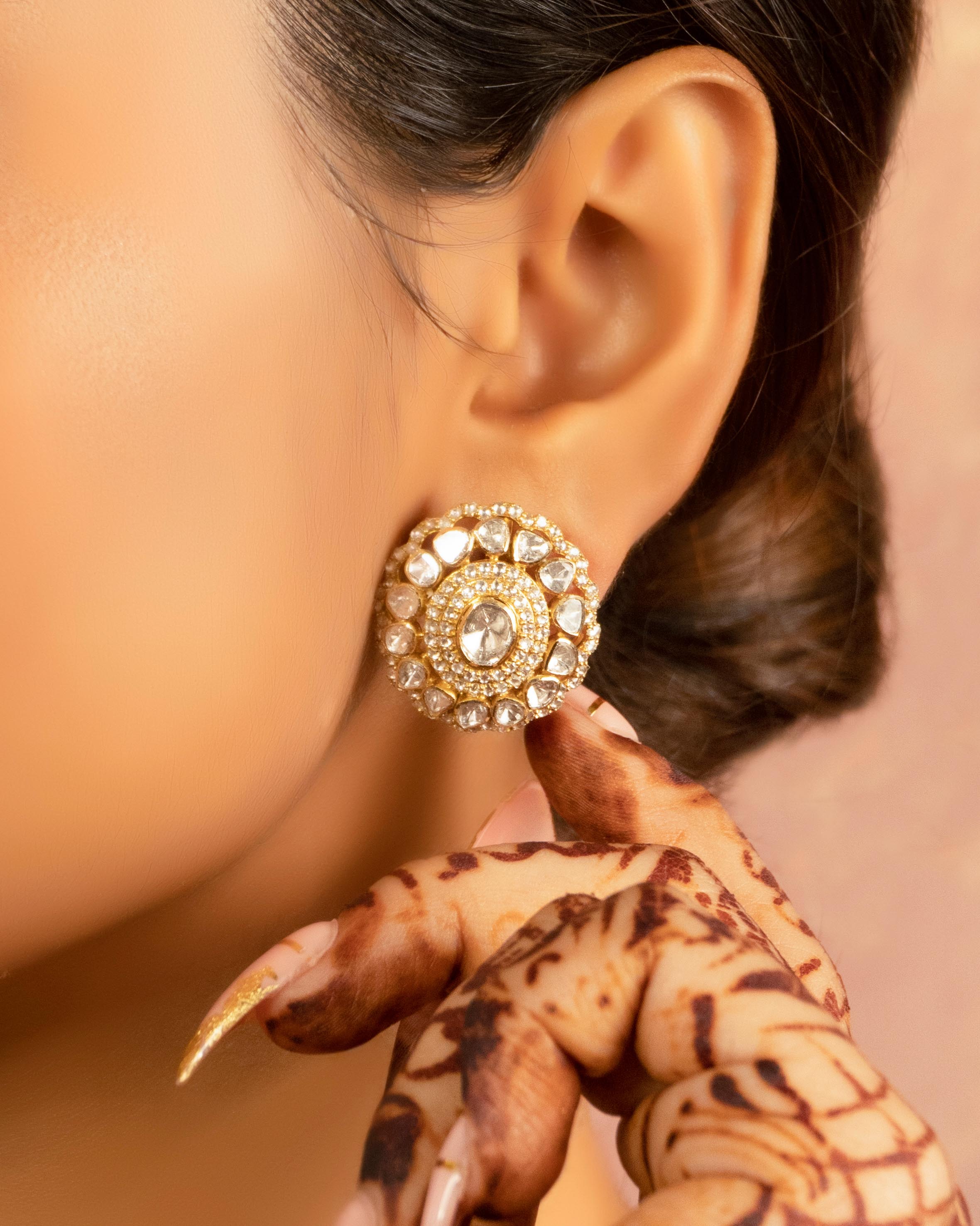 Gauri Bead Choker and Bavna Tops Polki Set