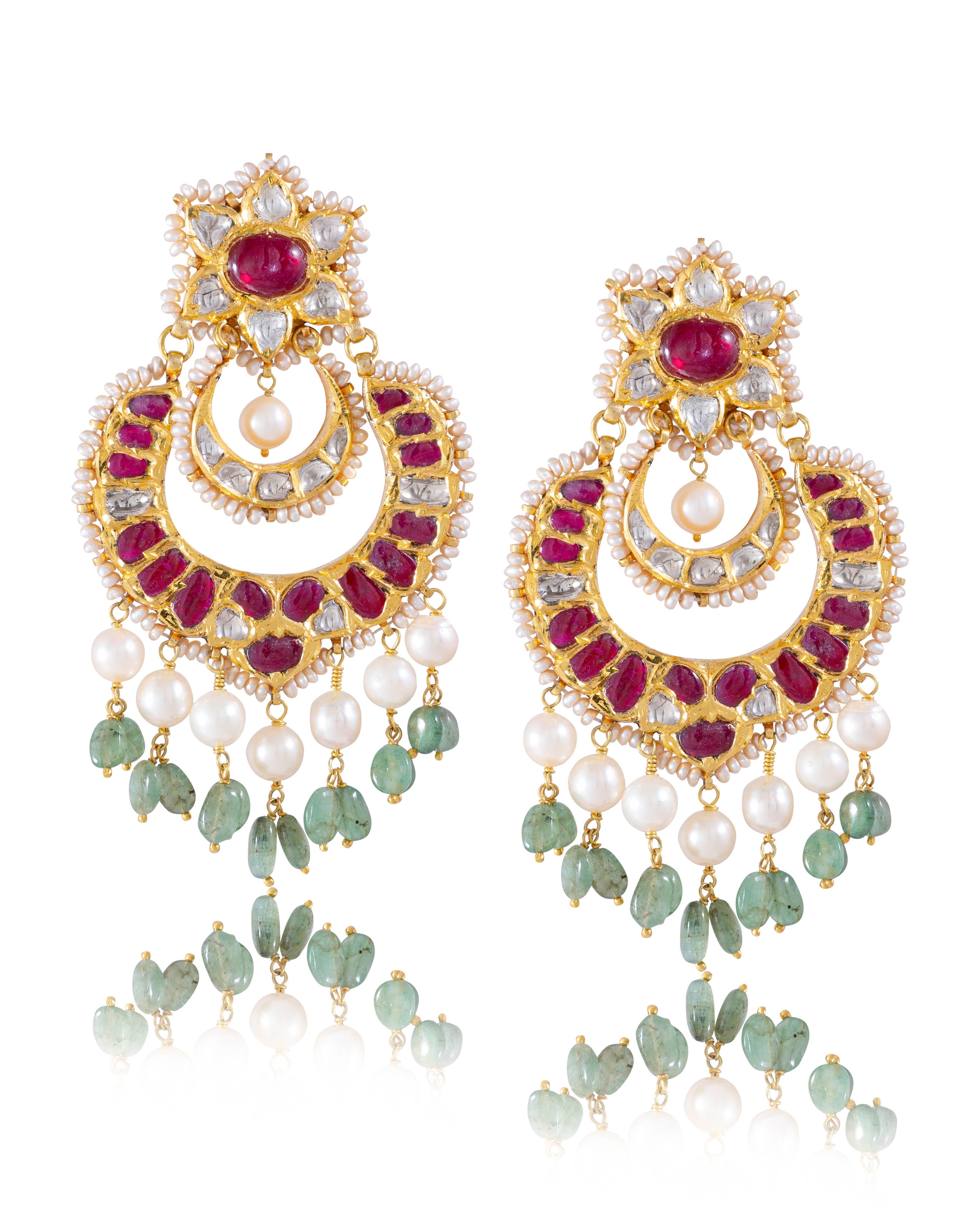 Jashwi Jadau Polki Chandbalis - NO ORDERS