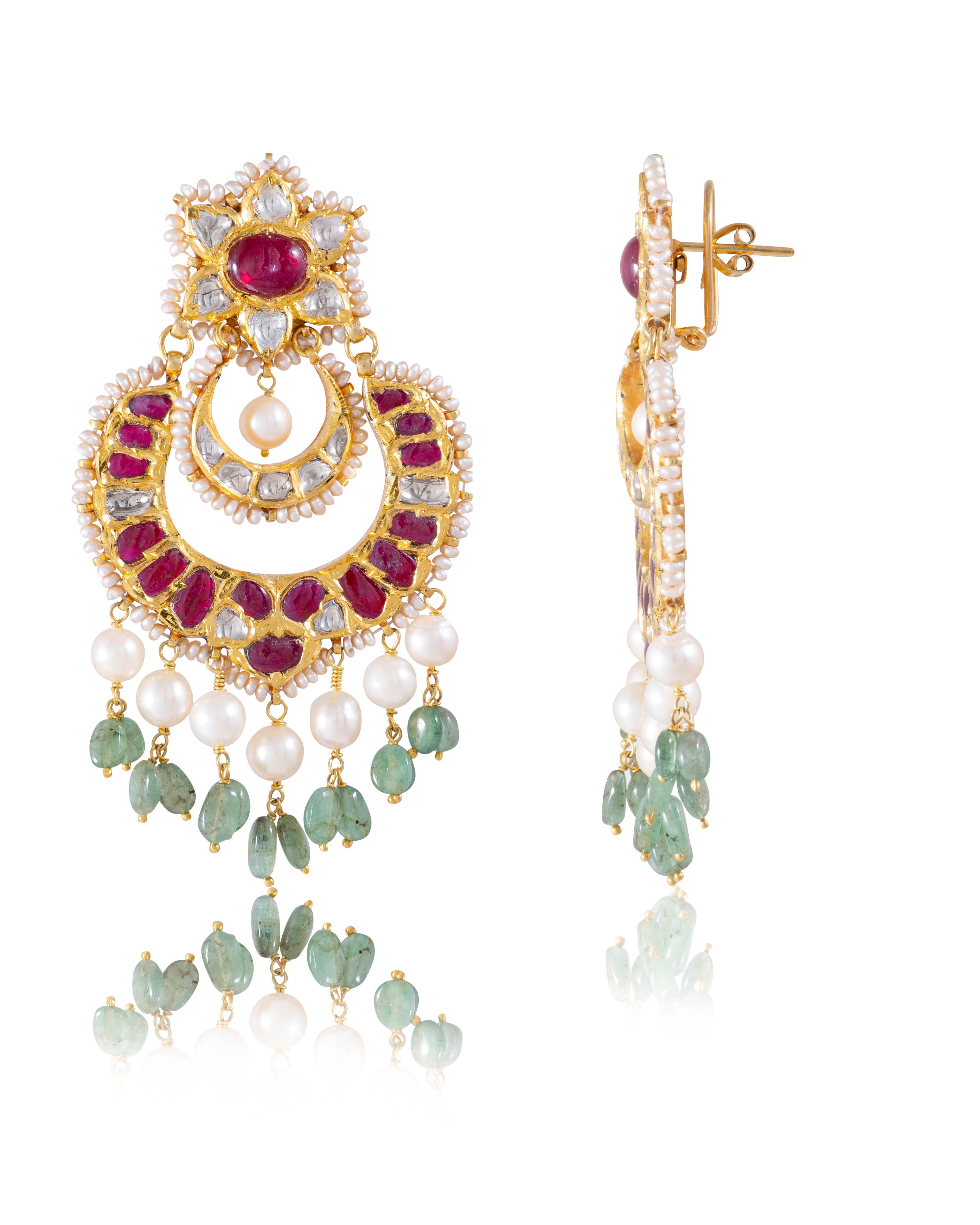 Jashwi Jadau Polki Chandbalis - NO ORDERS