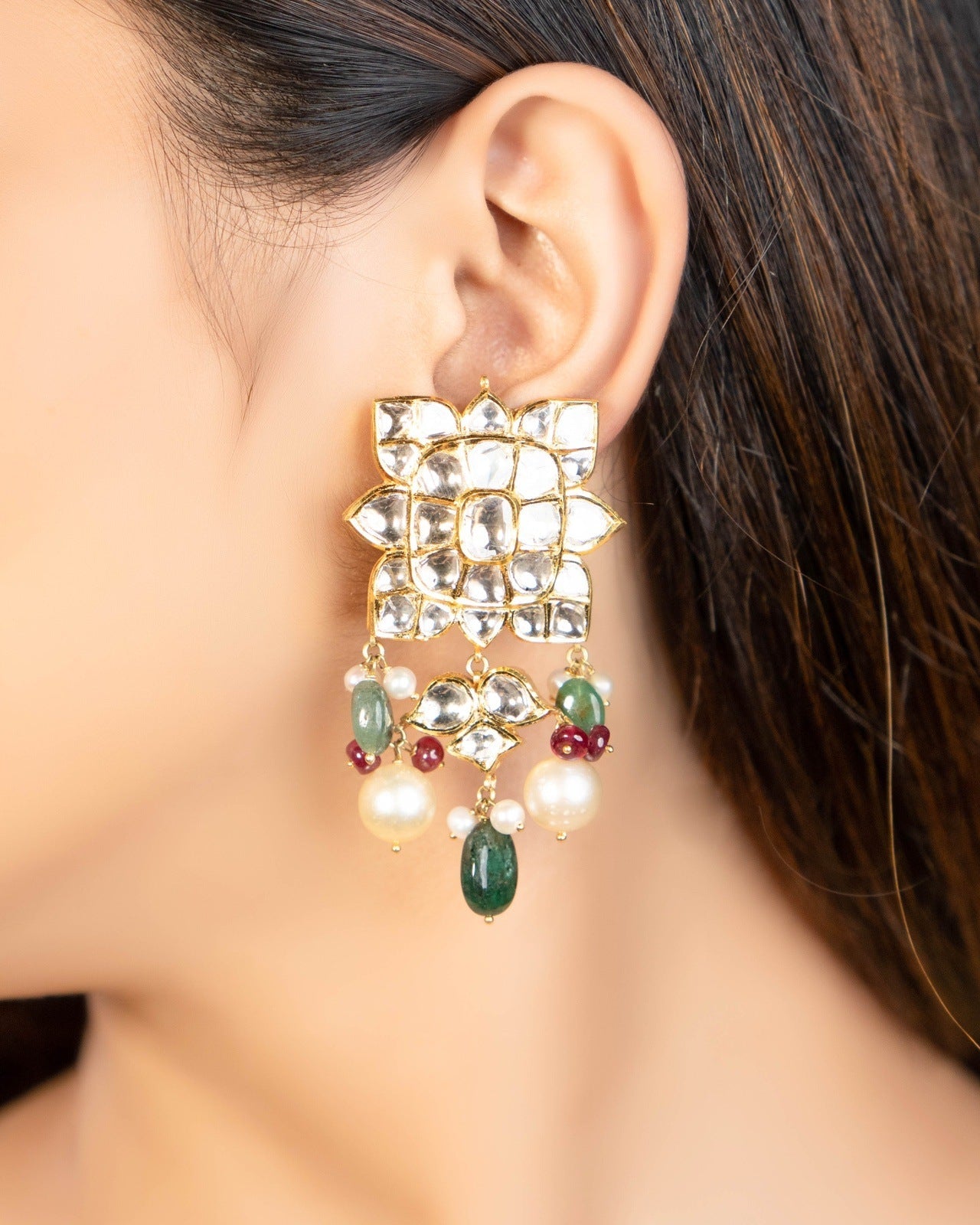 Rumaisa Jadau Polki Long Necklace - NO ORDERS