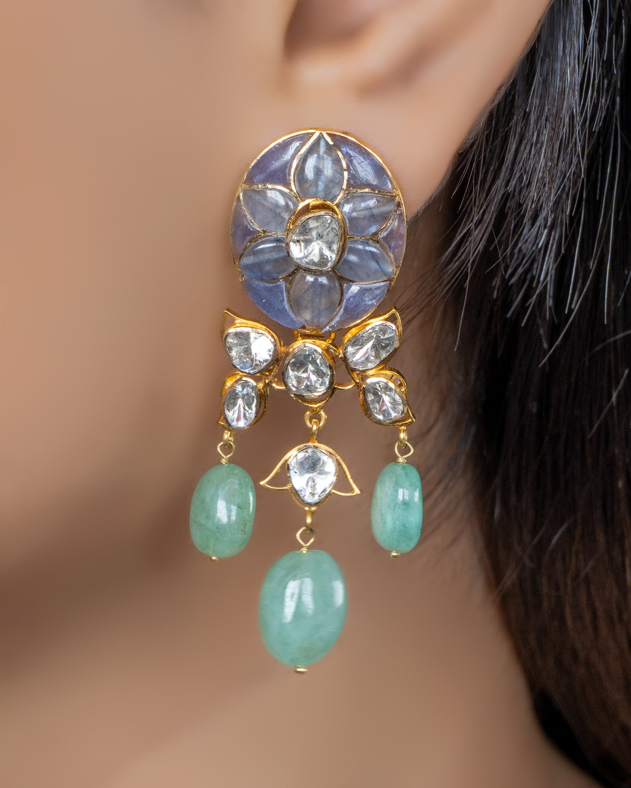 Bhavna Polki Long Earrings