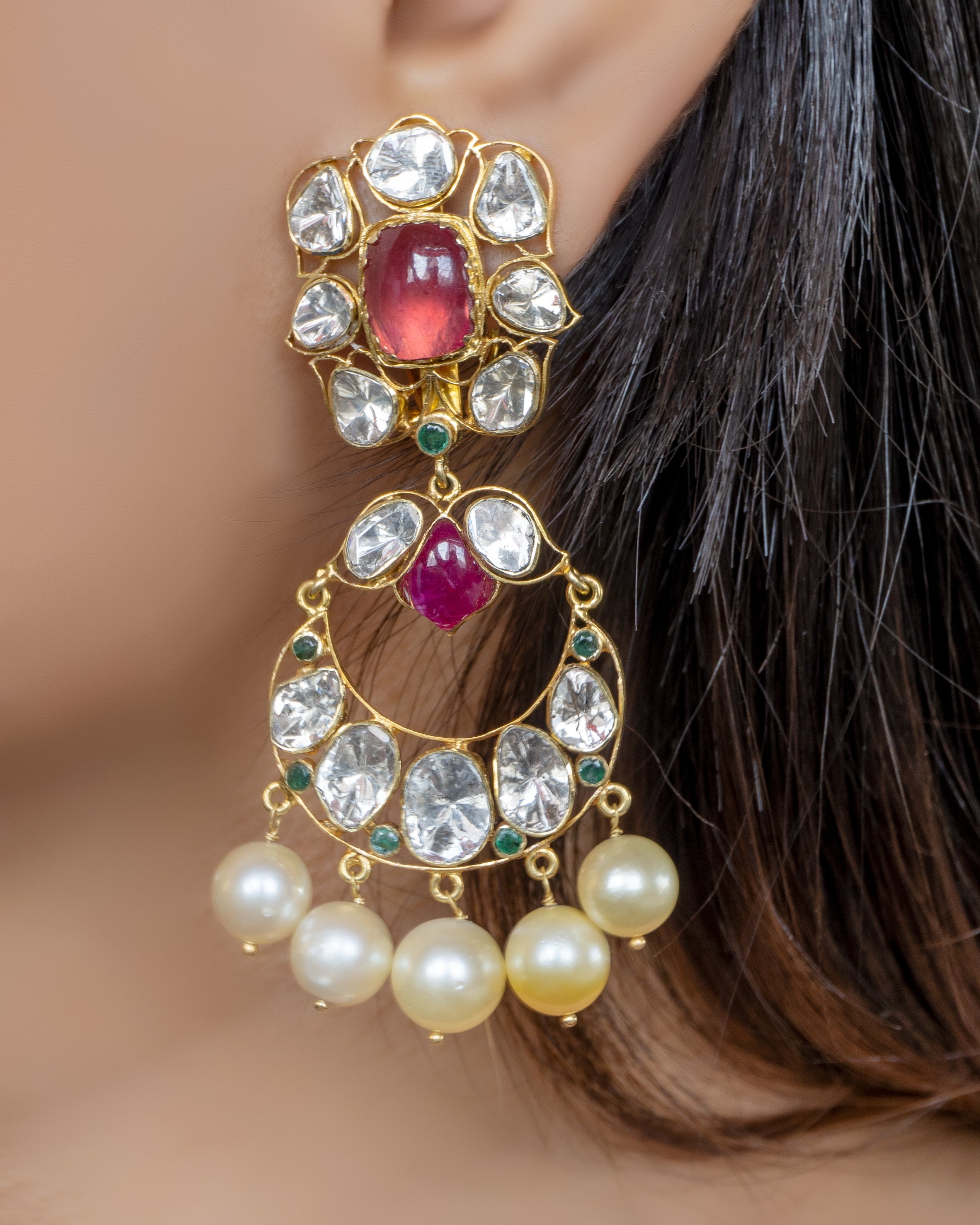 Shehla Polki Chandbalis