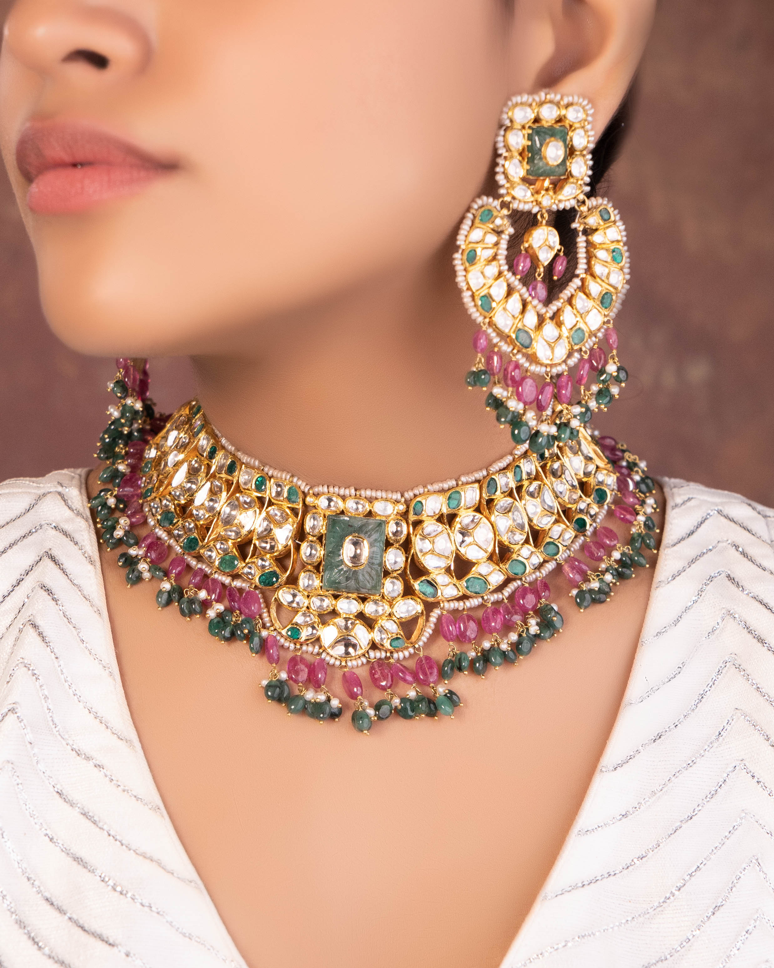 Sajida Jadau Polki Chandbalis