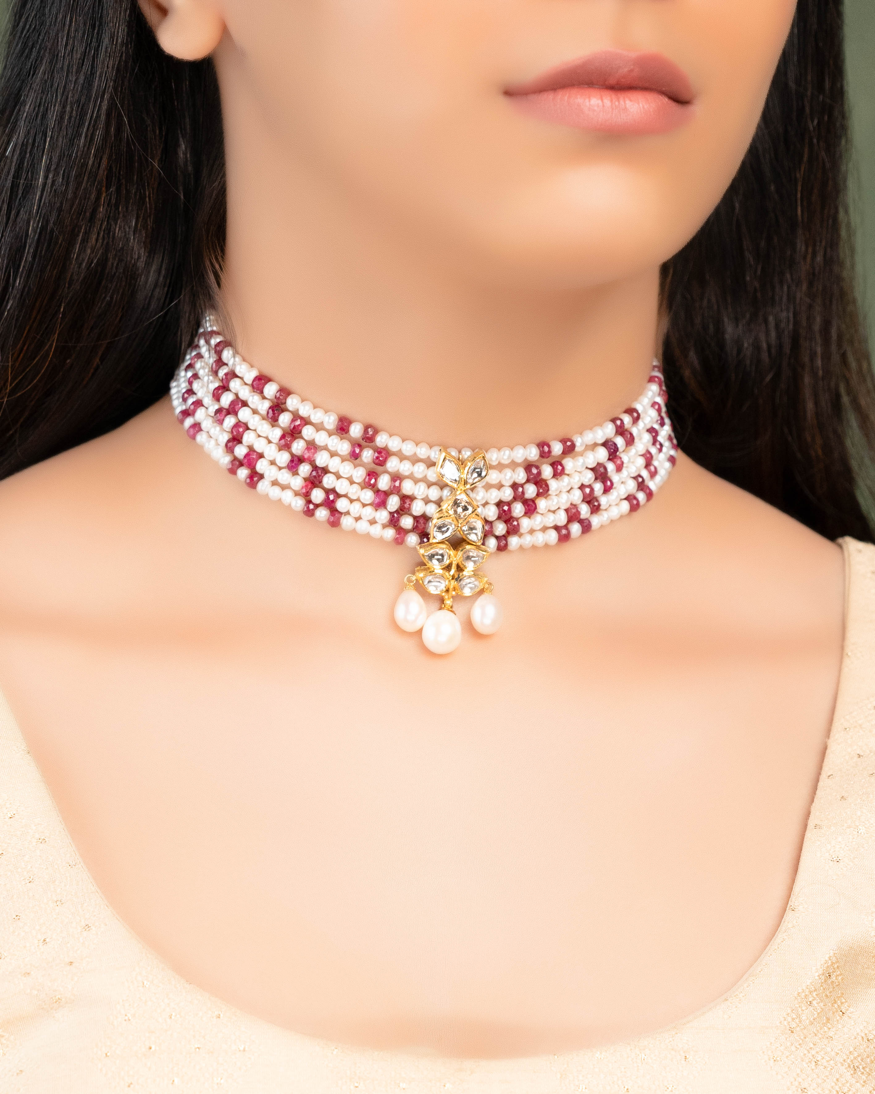 Mishthi Jadau Polki Bead Choker
