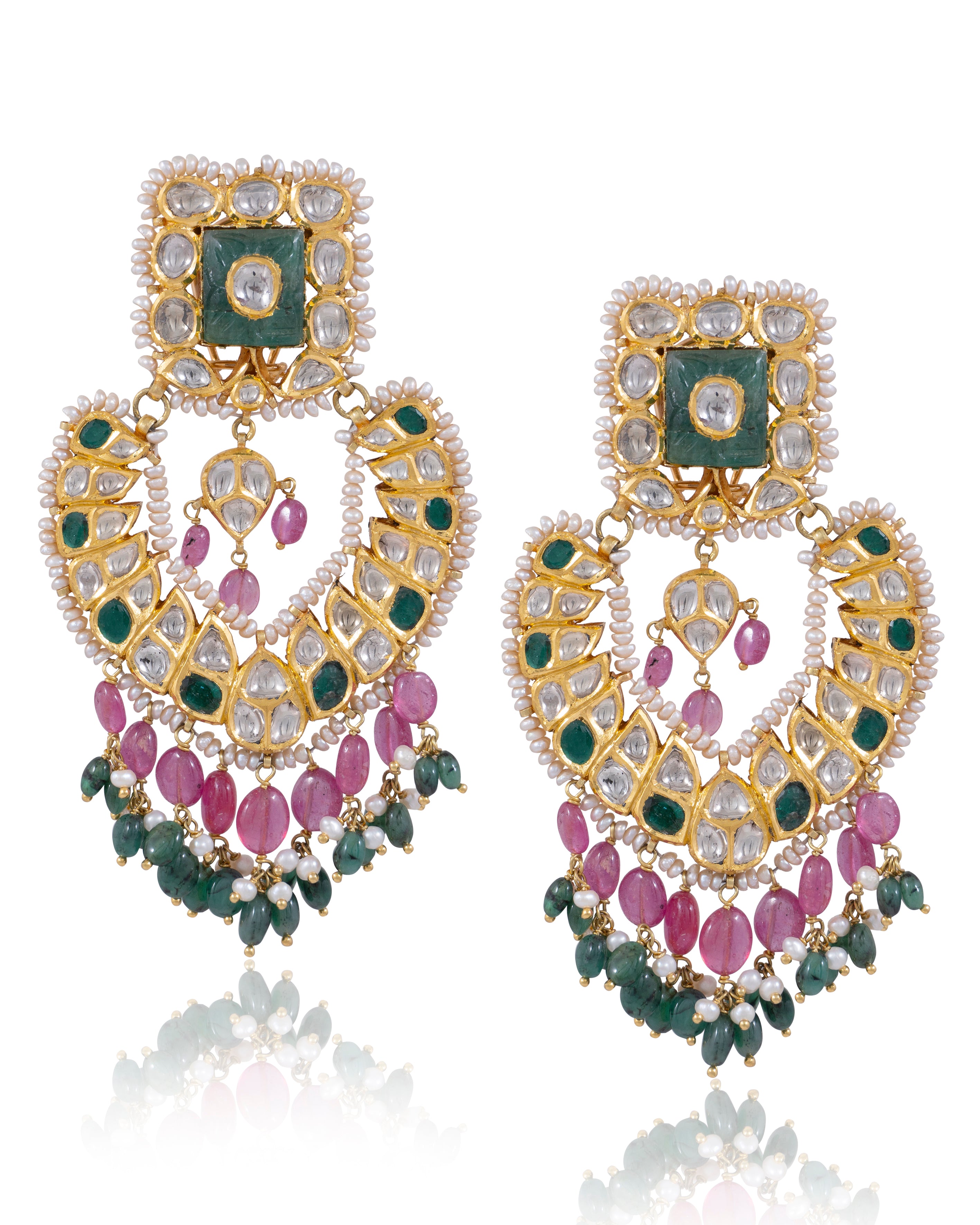 Sajida Jadau Polki Chandbalis