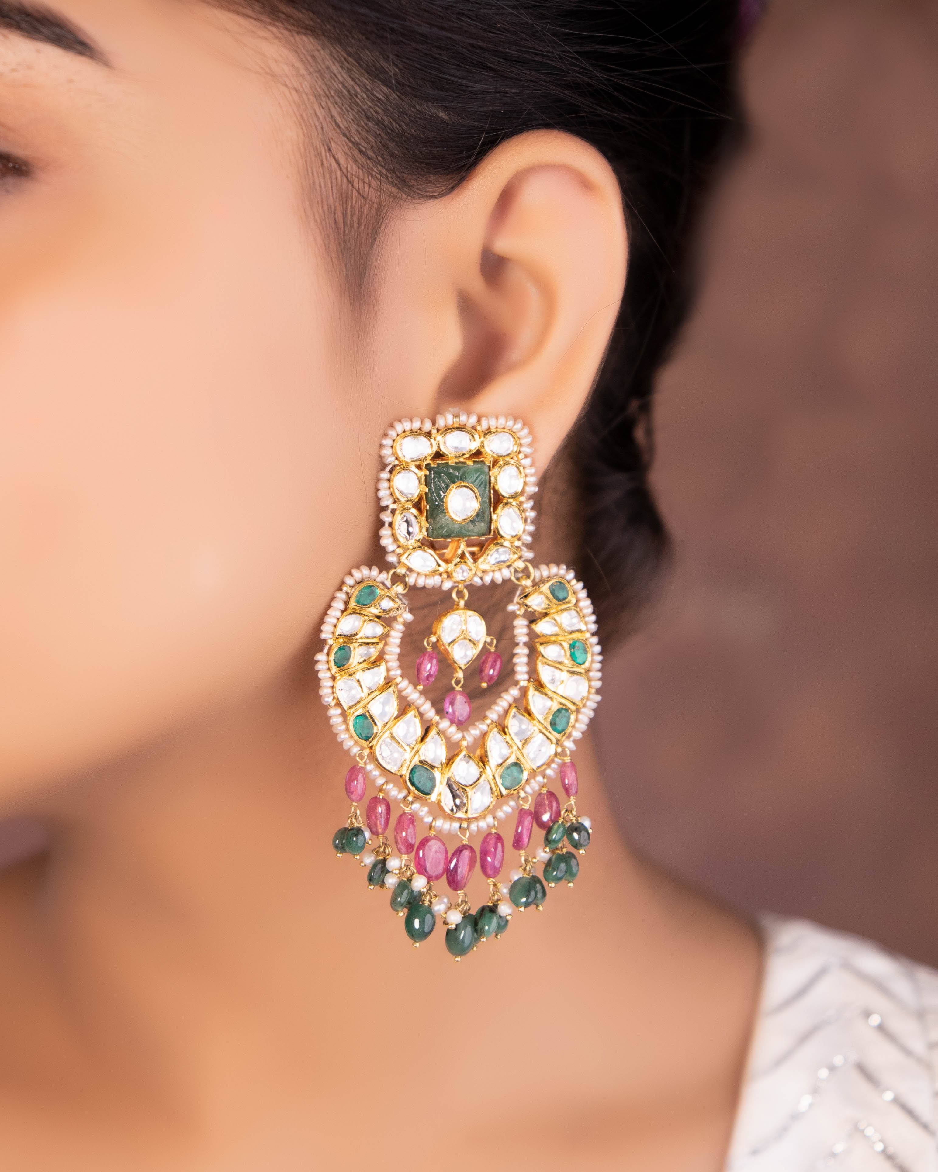 Sajida Jadau Polki Chandbalis