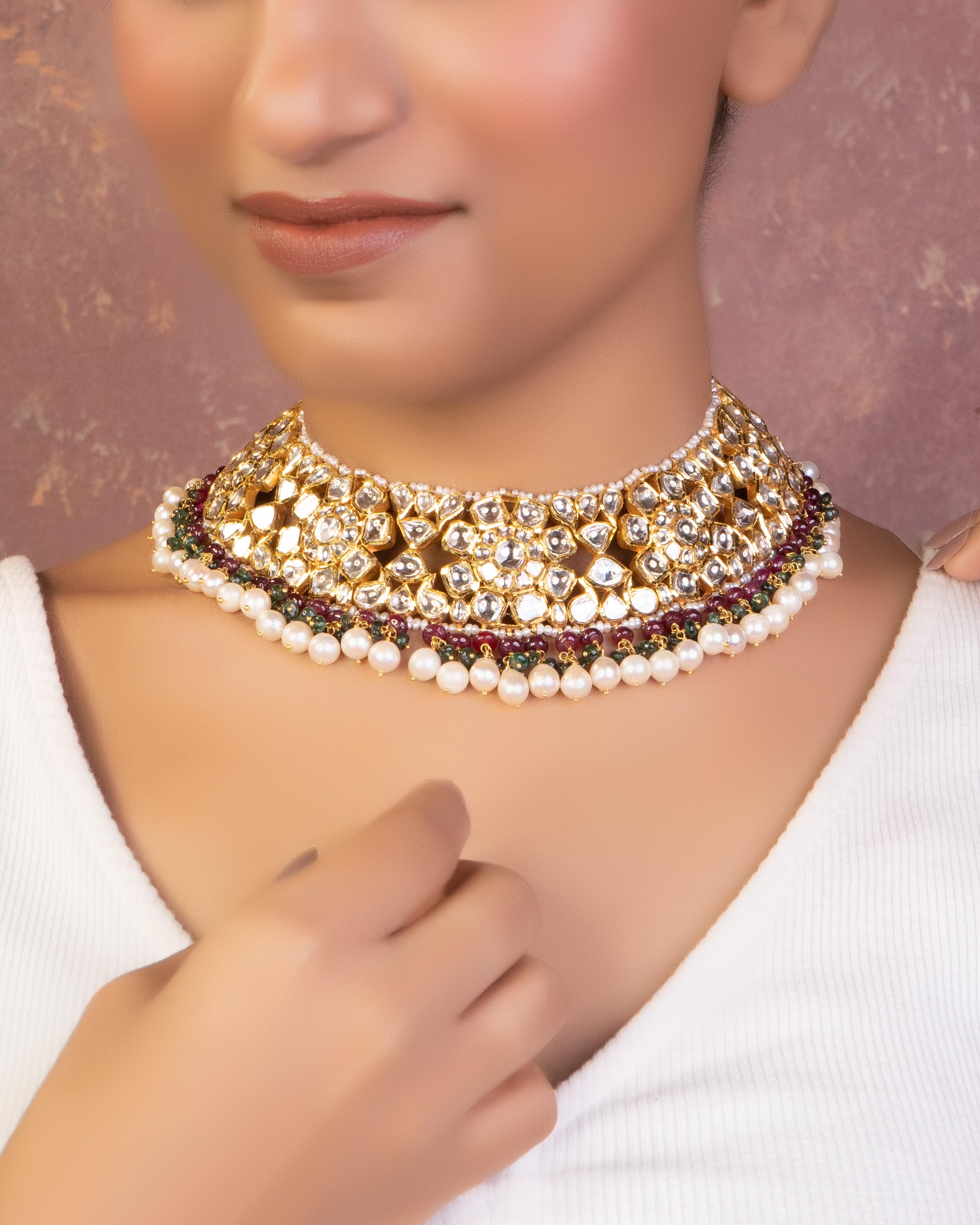 Jadau Polki Necklace for Women