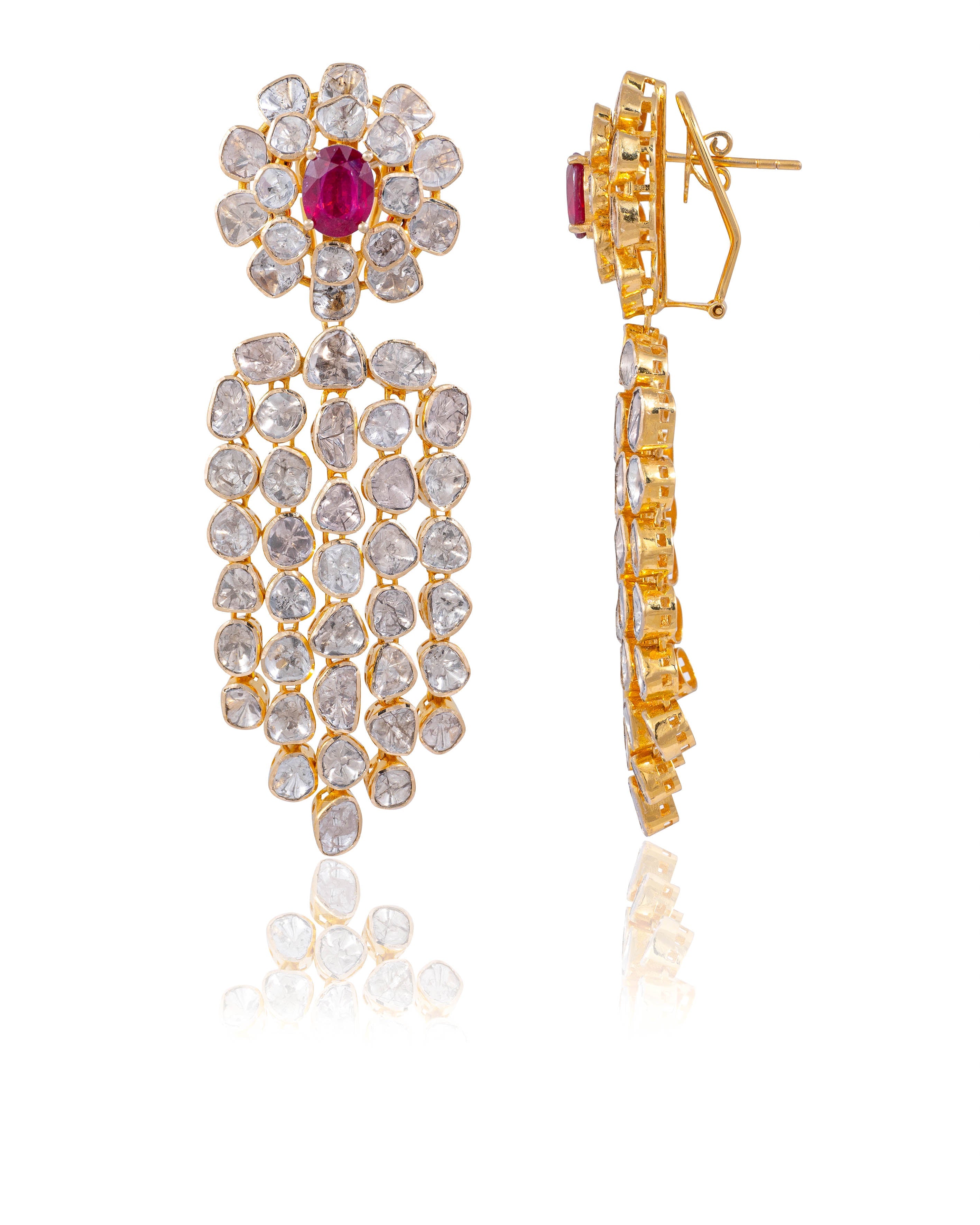 Pranali Polki Long Earrings