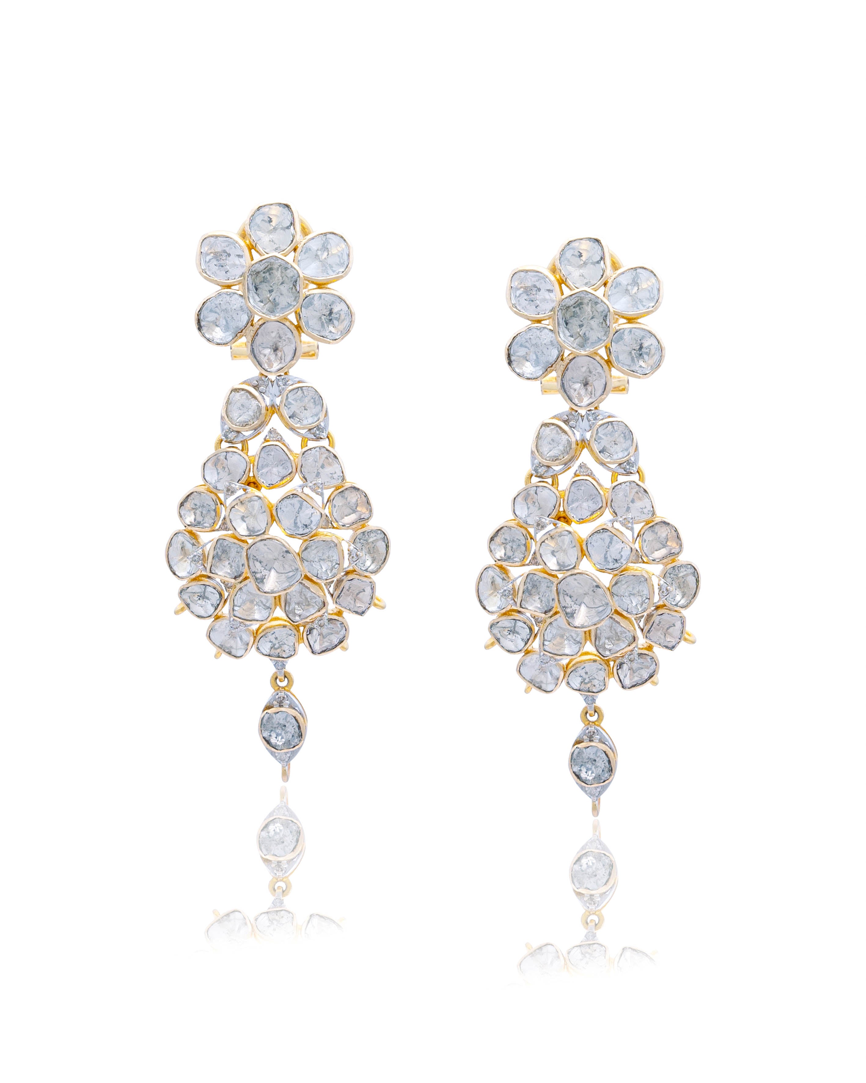 Latika Polki And Diamond Long Earrings
