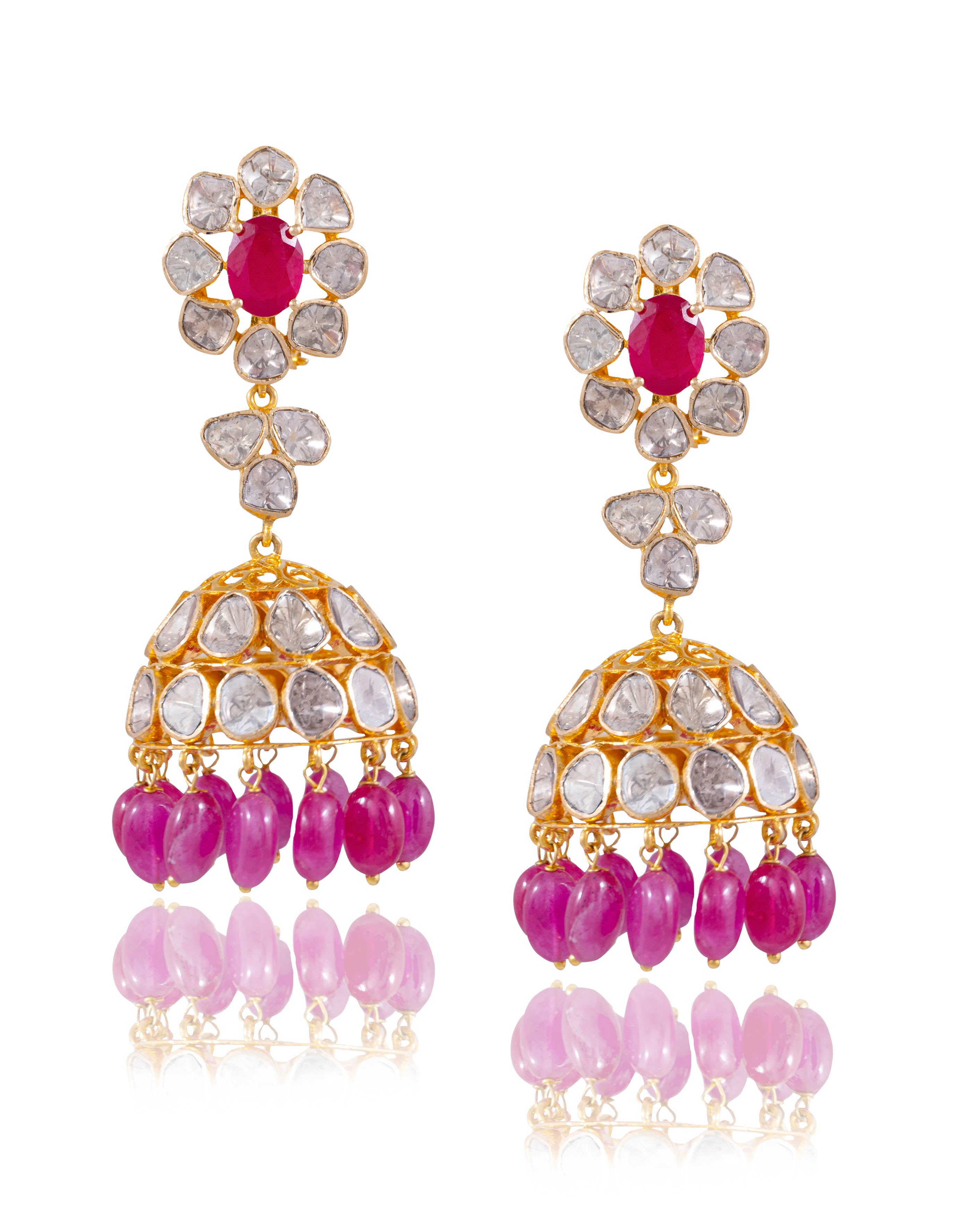 Aashika Polki Jhumkas