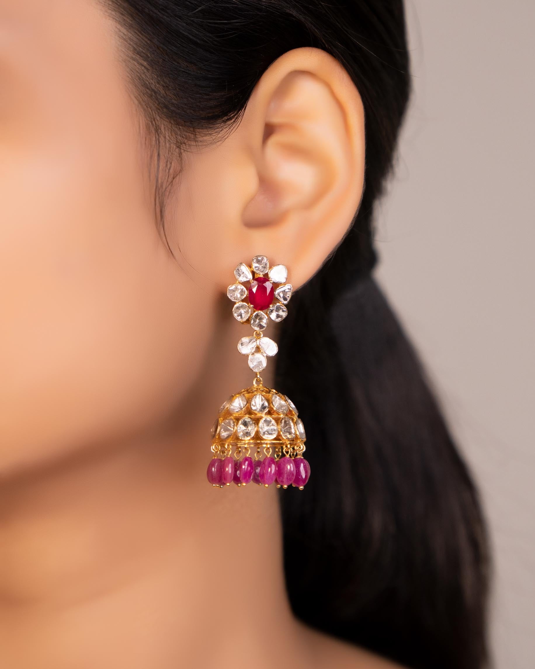 Aashika Polki Jhumkas