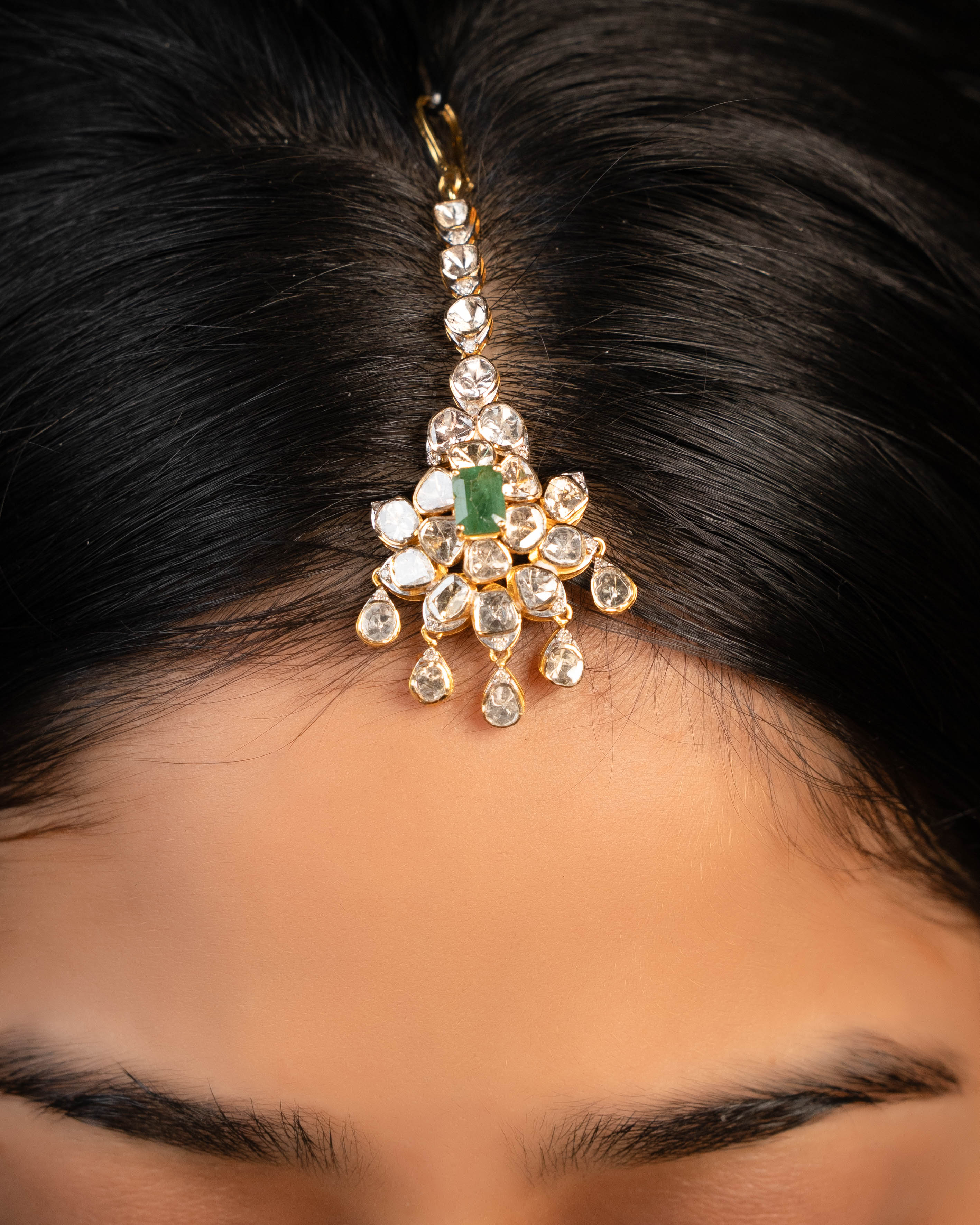 Sheetal Polki And Diamond Maangtika