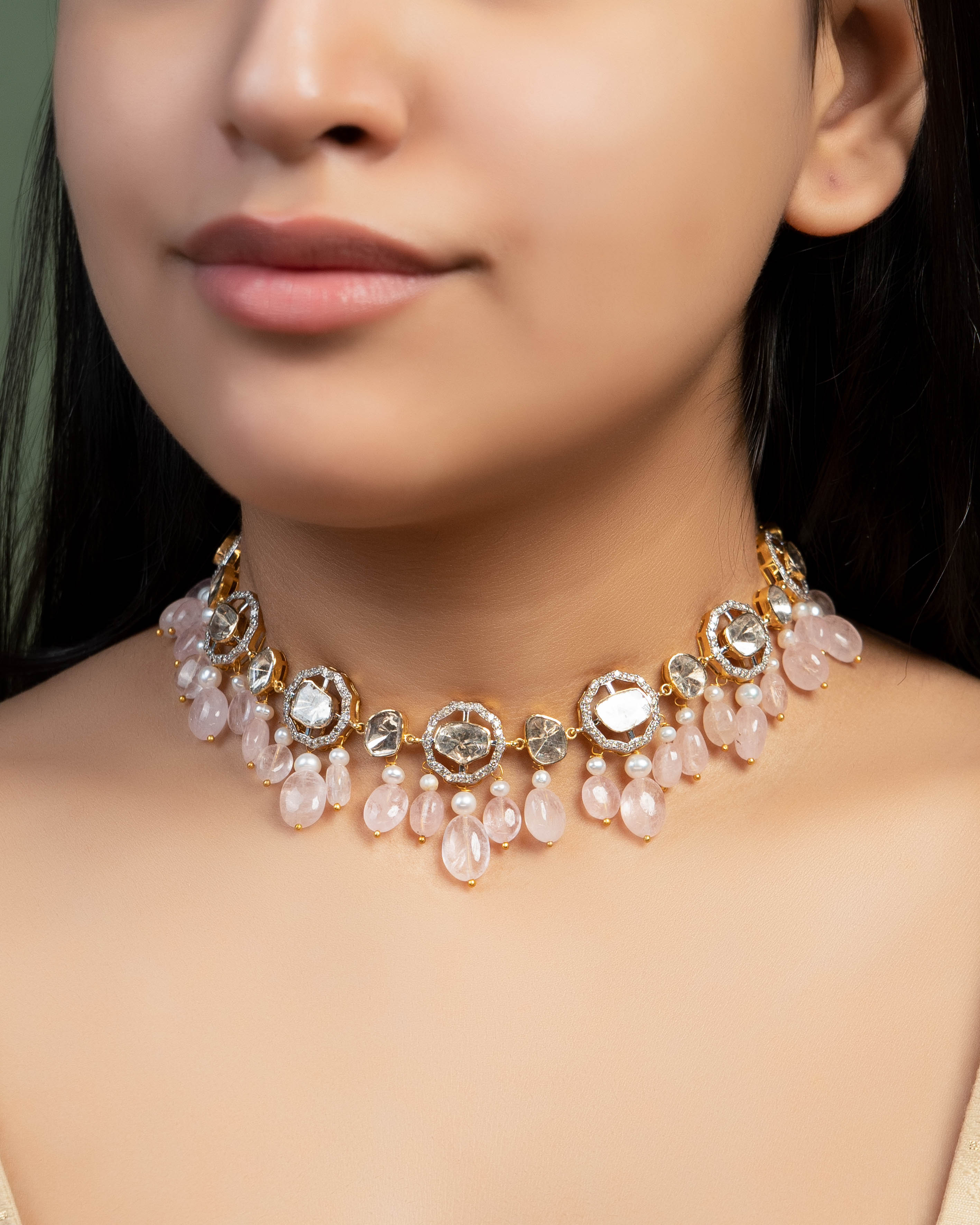 Tina Polki And Diamond Choker