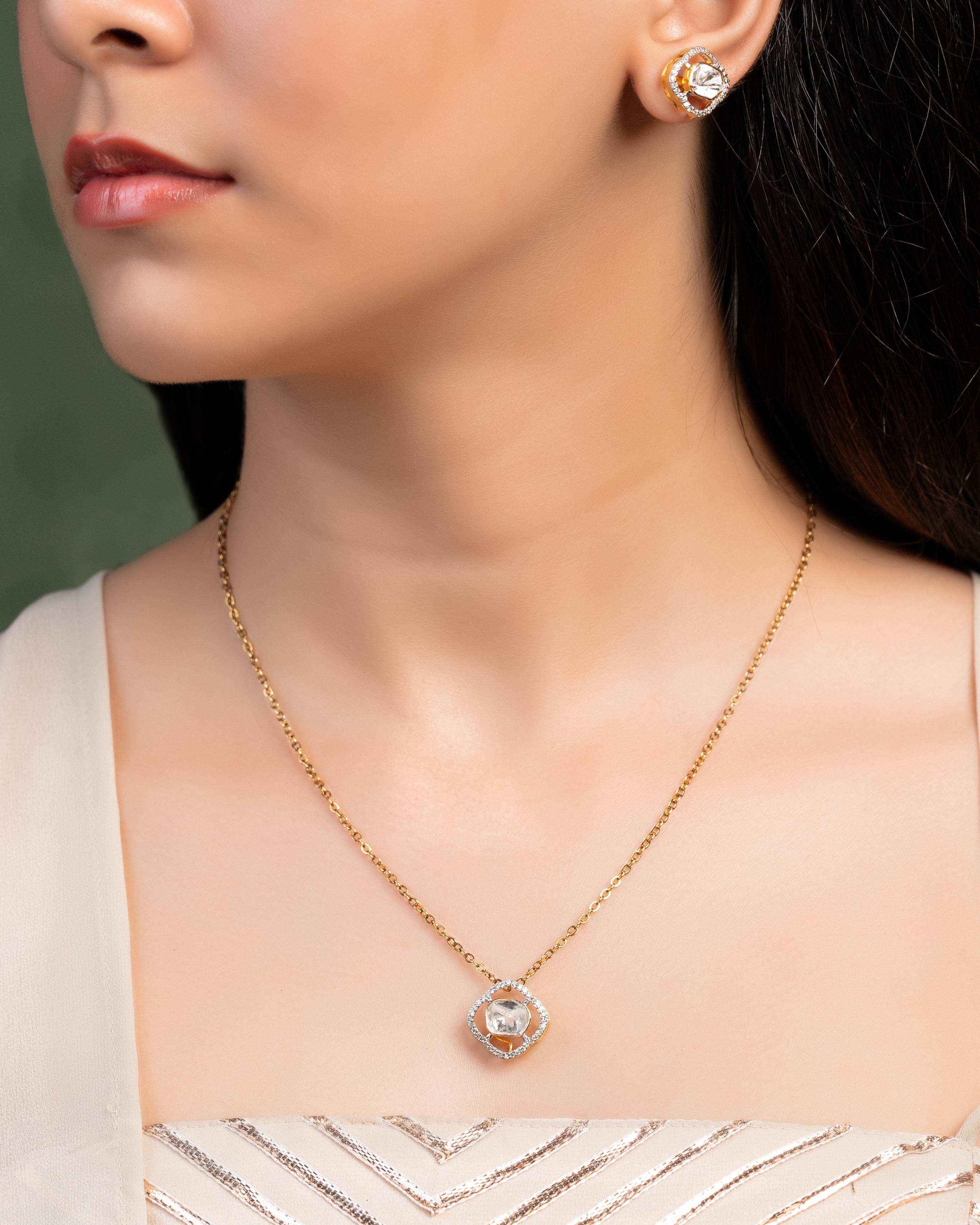 Parvana Polki And Diamond Tops