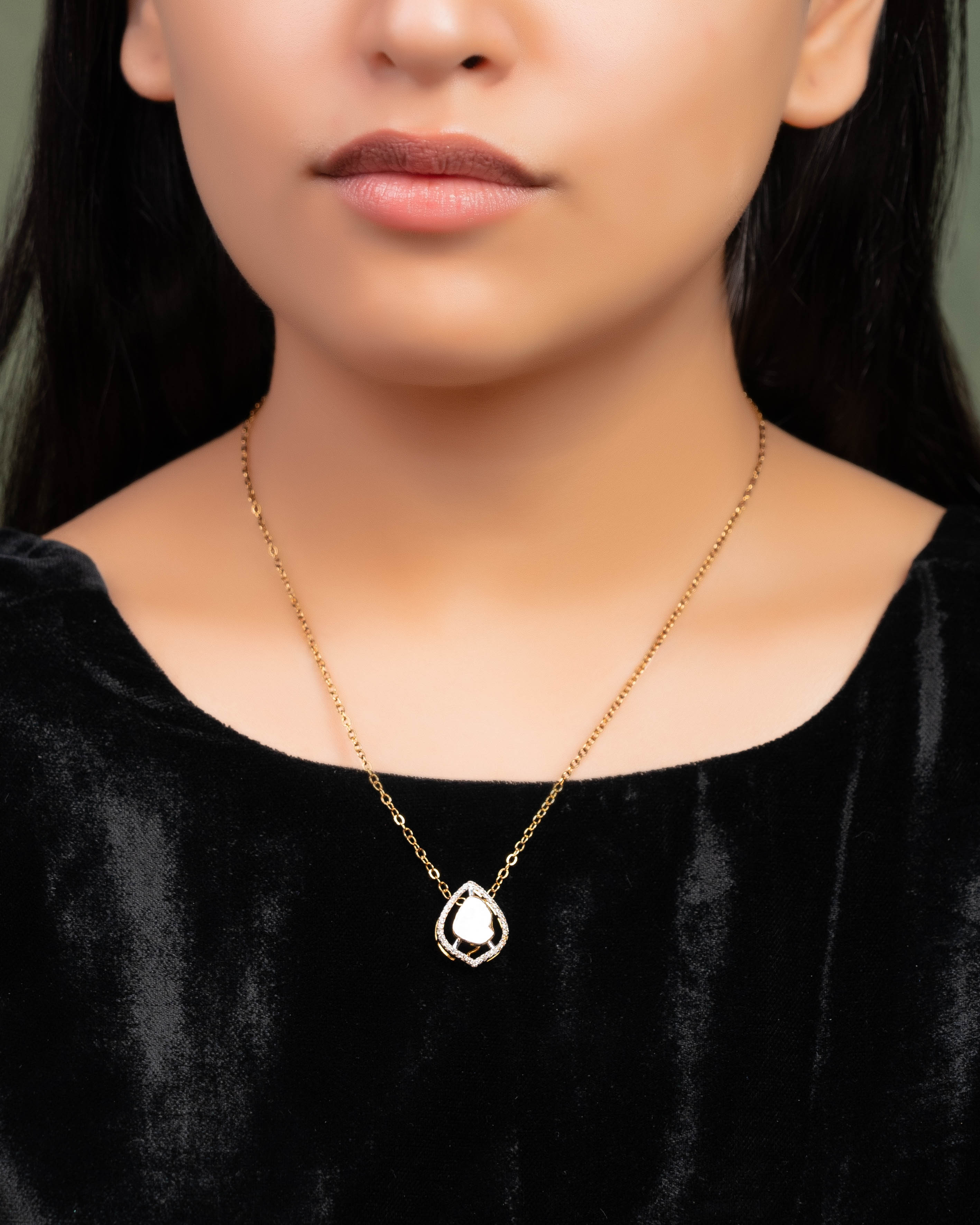 Jessica Pendant And Ria Tops Polki And Diamond Set