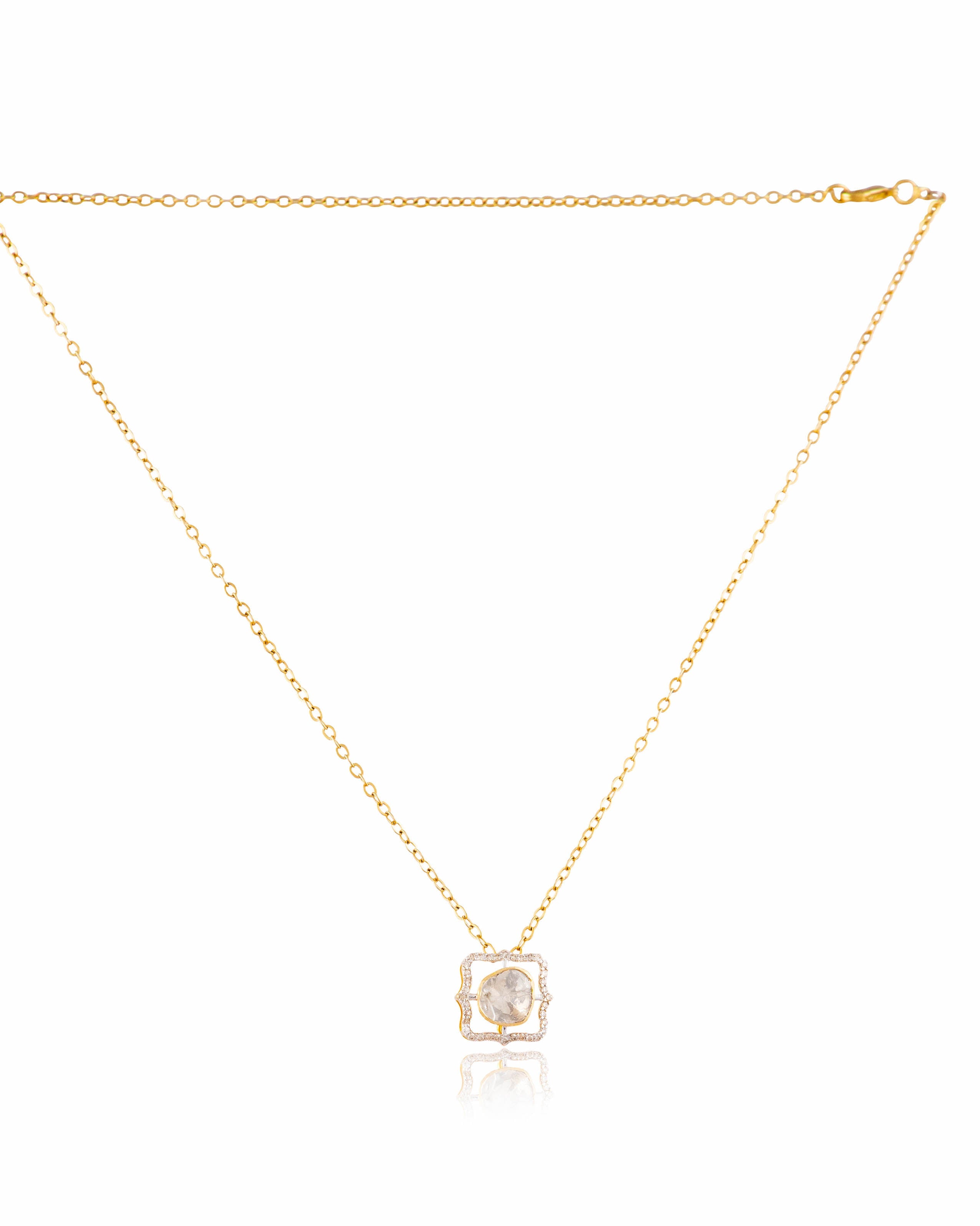 Rashmika Polki And Diamond Pendant