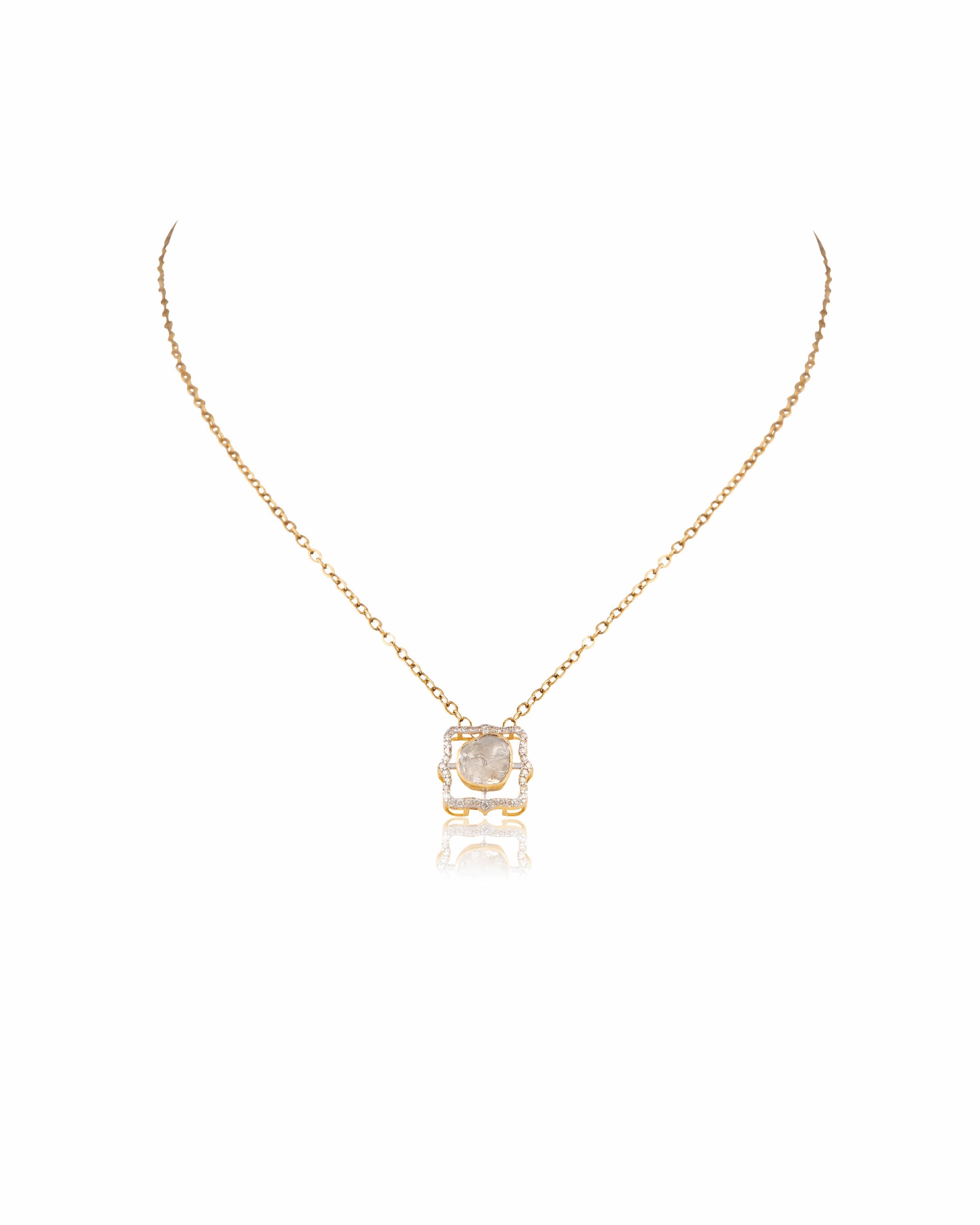 Rashmika Polki And Diamond Pendant