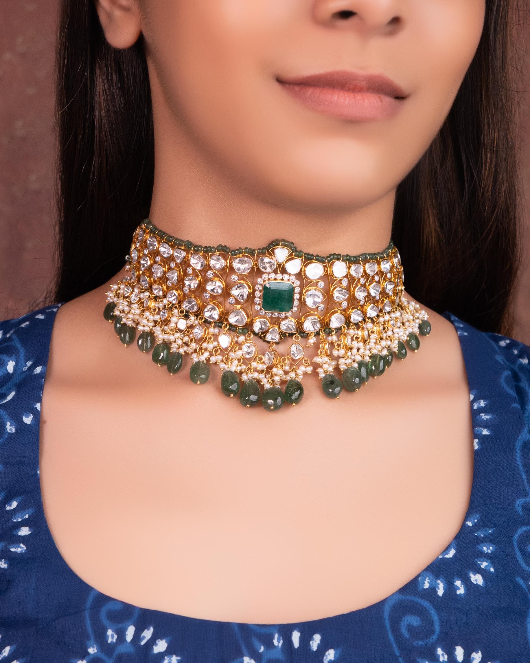 Raima Polki And Diamond Choker
