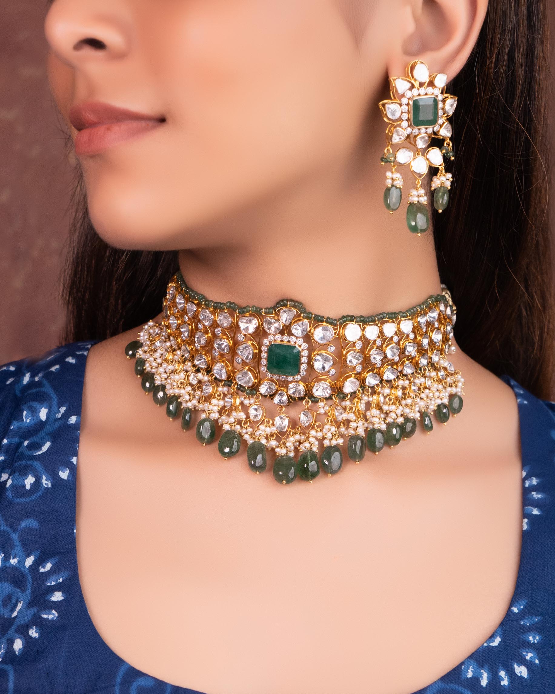 Raima Polki And Diamond Choker