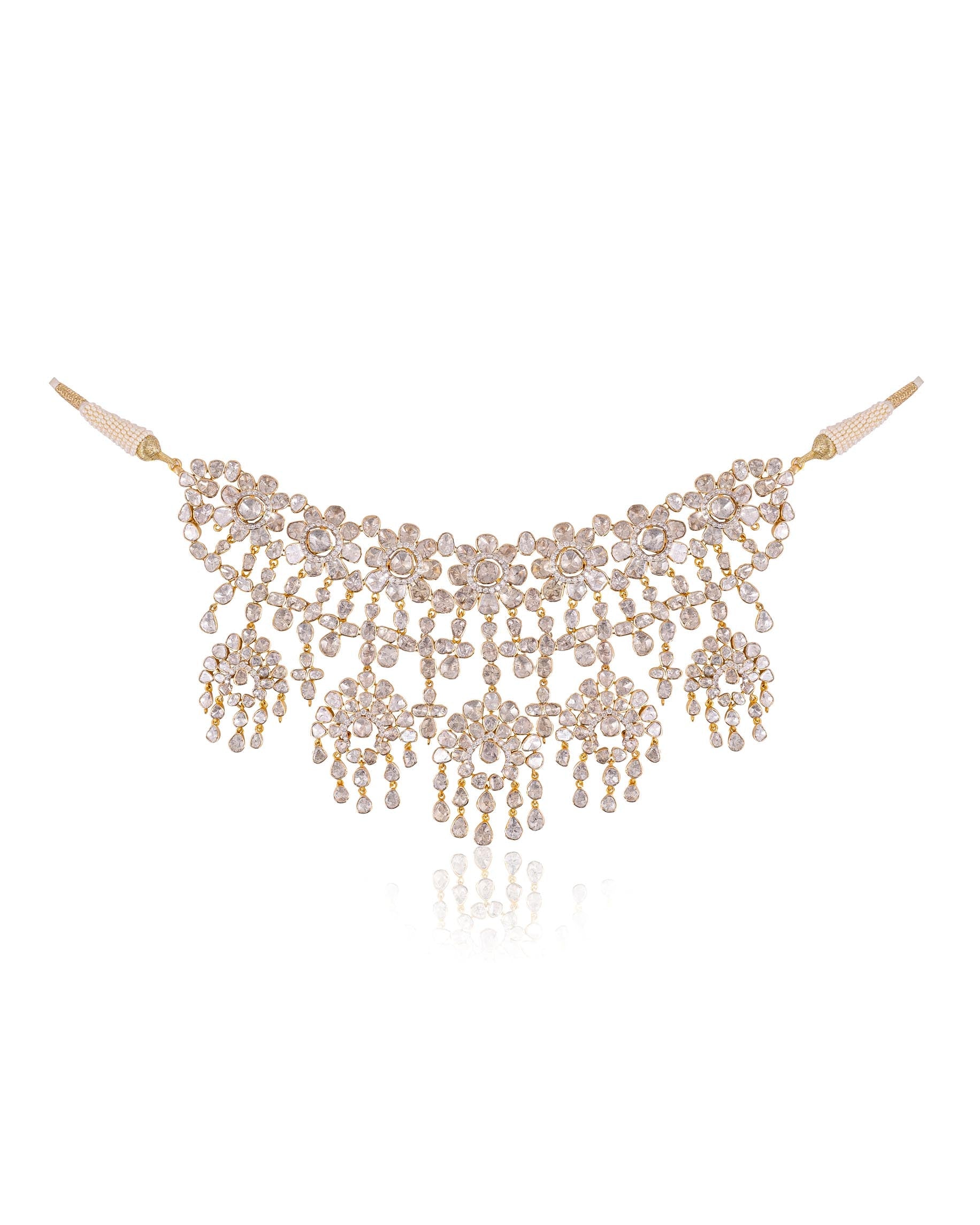 Goenka Choker And Nia Earrings Polki Diamond Set