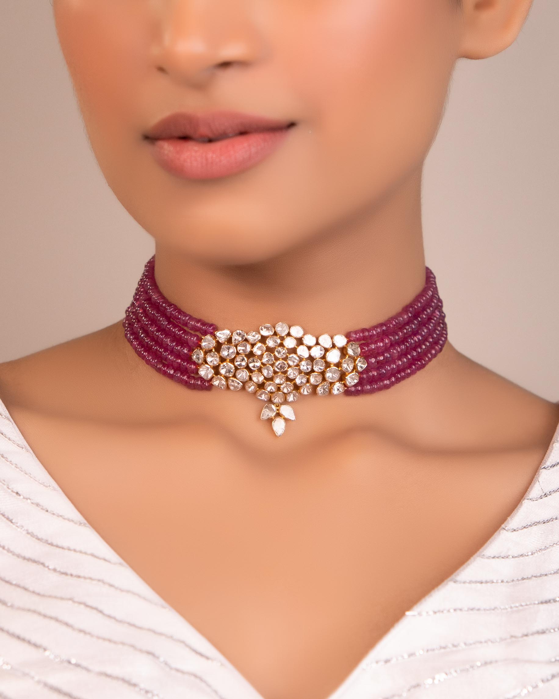 Naoma Polki Bead Choker