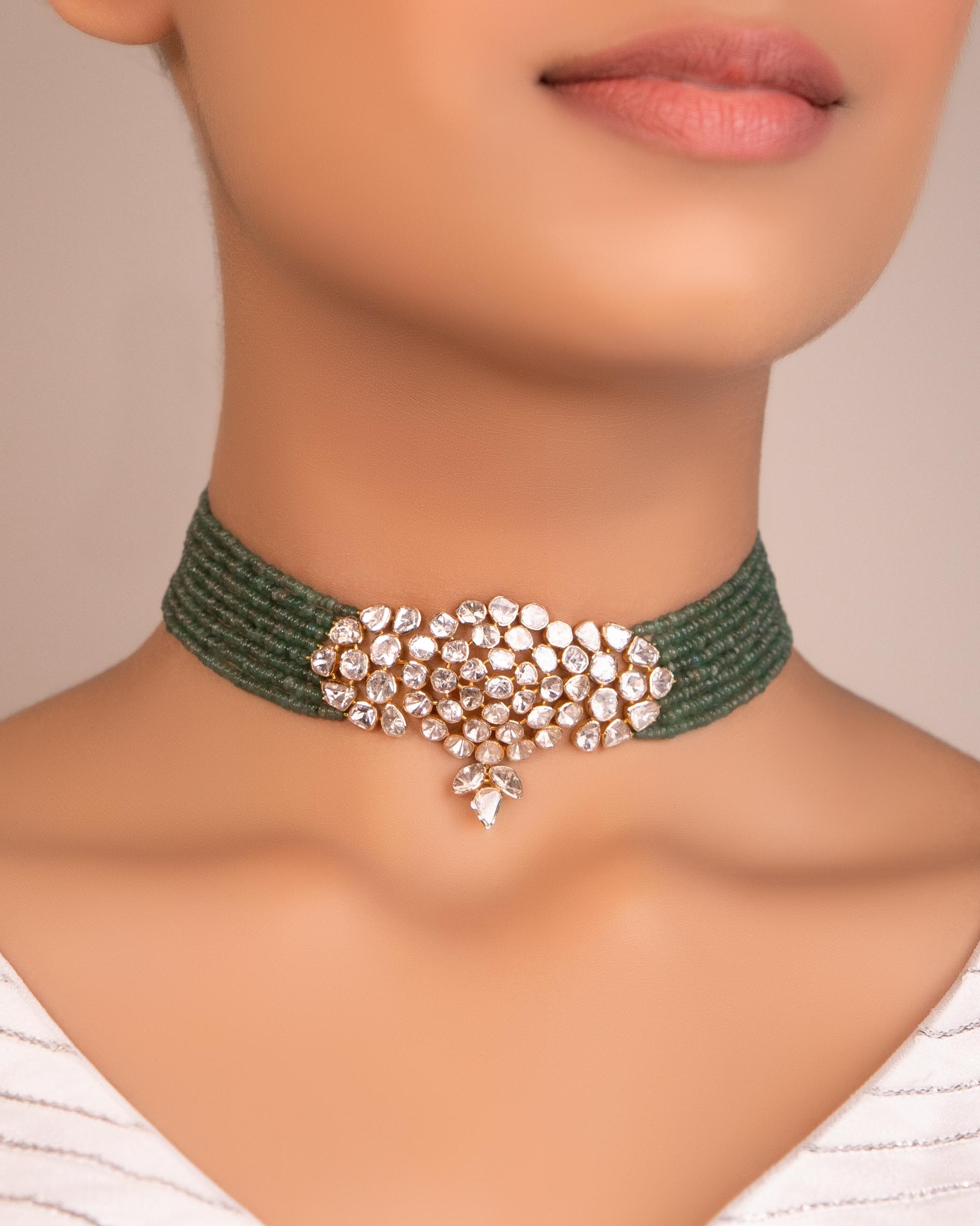 Gurleen Polki Bead Choker