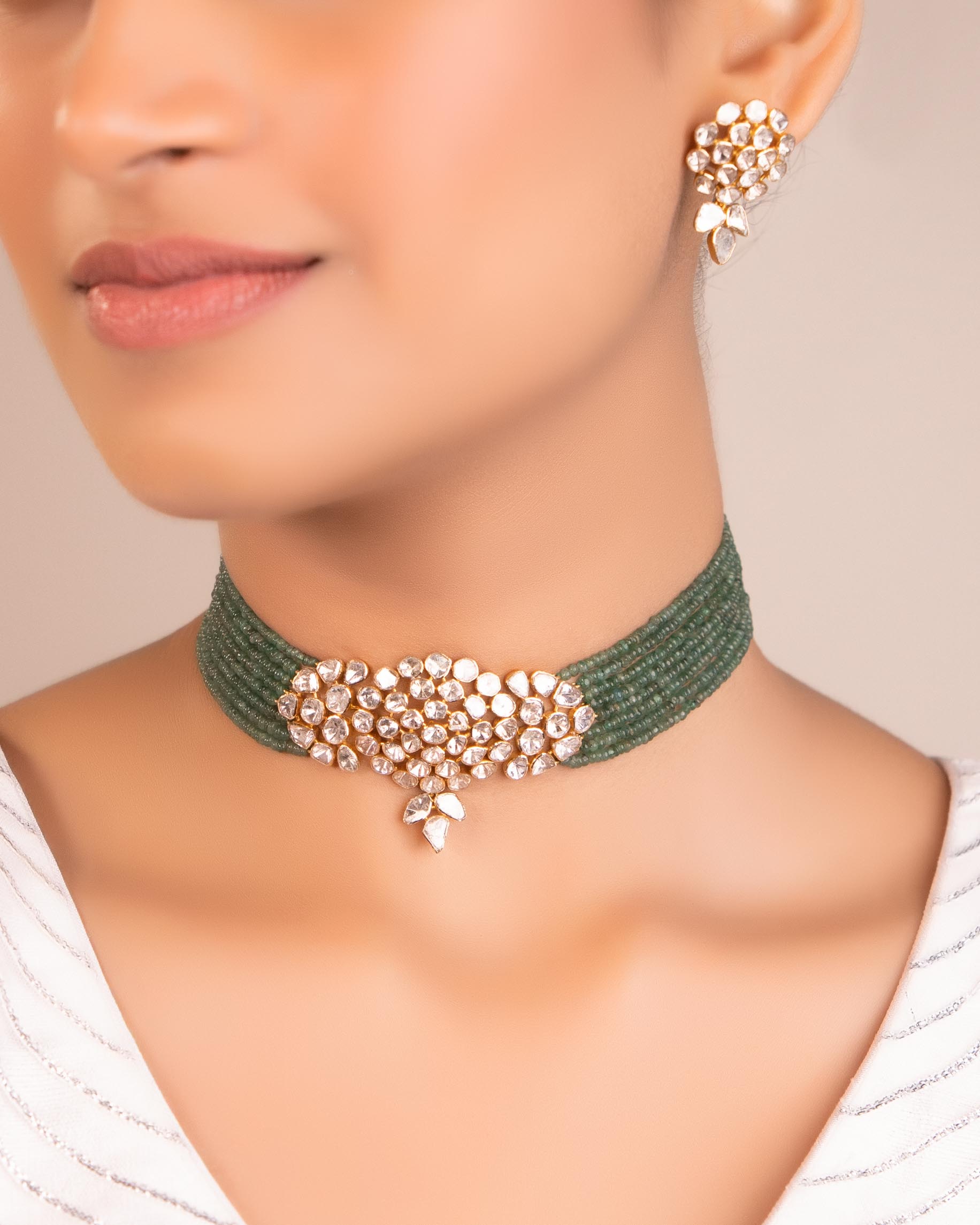 Gurleen Polki Bead Choker
