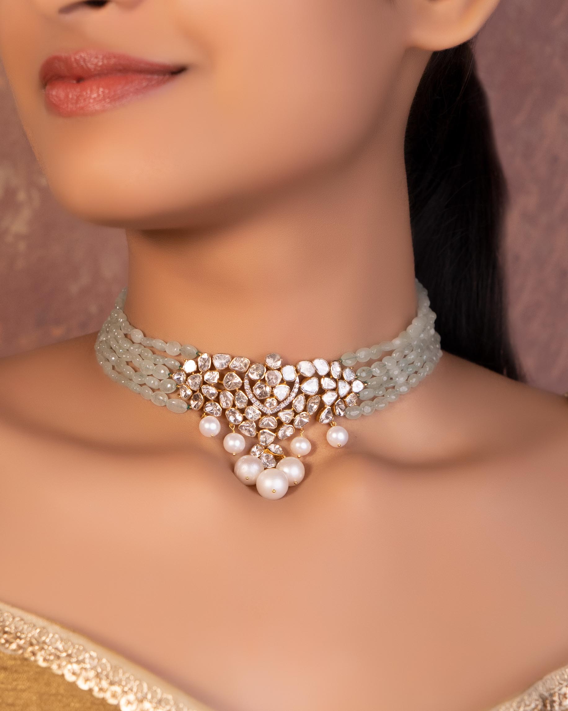 Sushmita Polki And Diamond Bead Choker