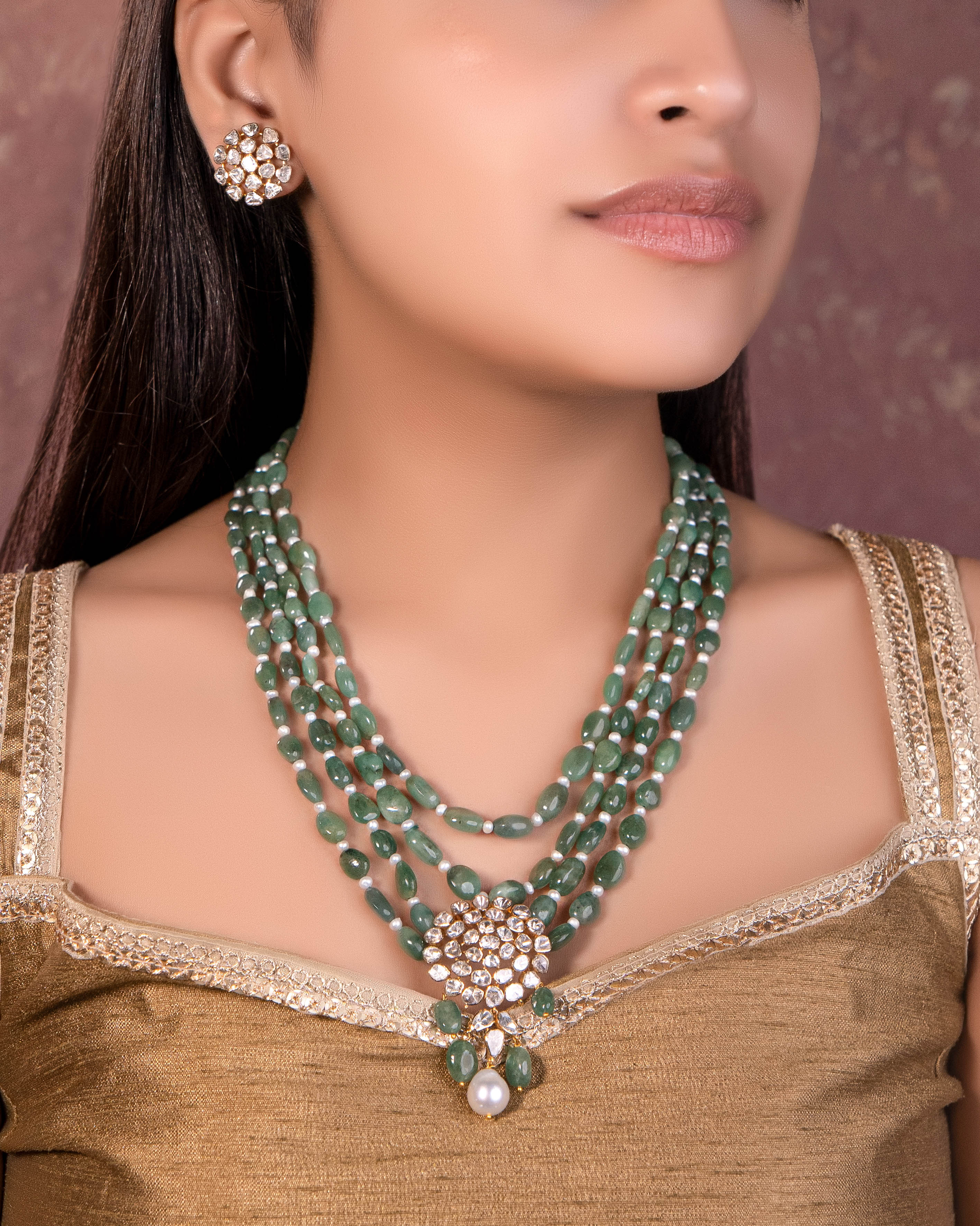 Hinanshi Polki Bead Pendant